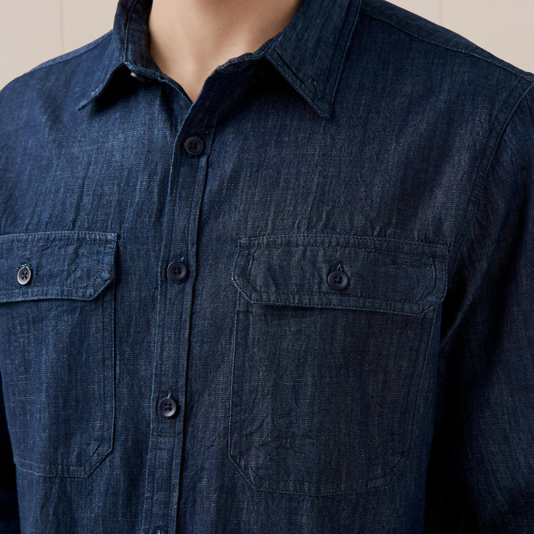 Regular Fit Linen Blend Shirt-men-clothing-shirts-image-5