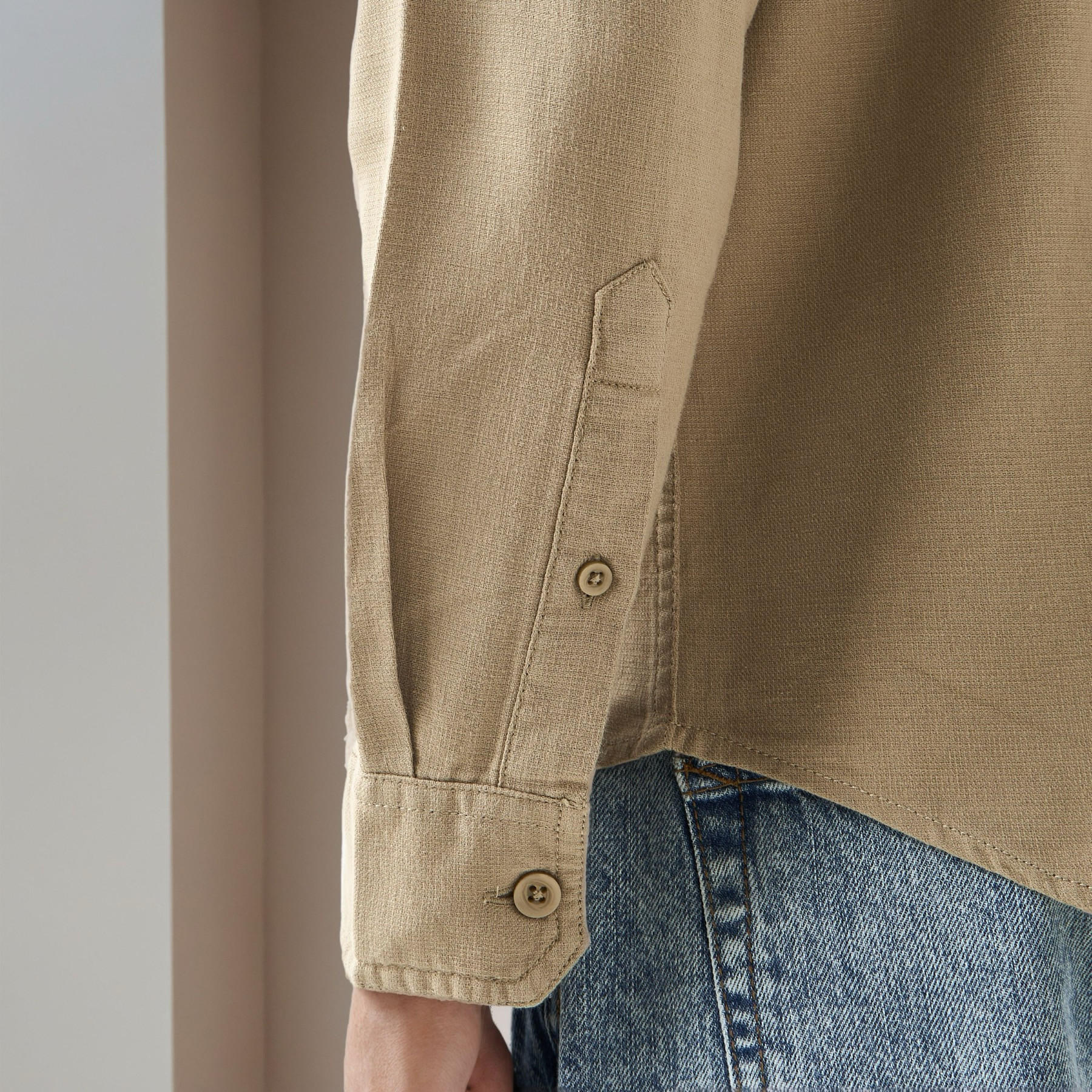 Regular Fit Linen Blend Shirt-men-clothing-shirts-image-5