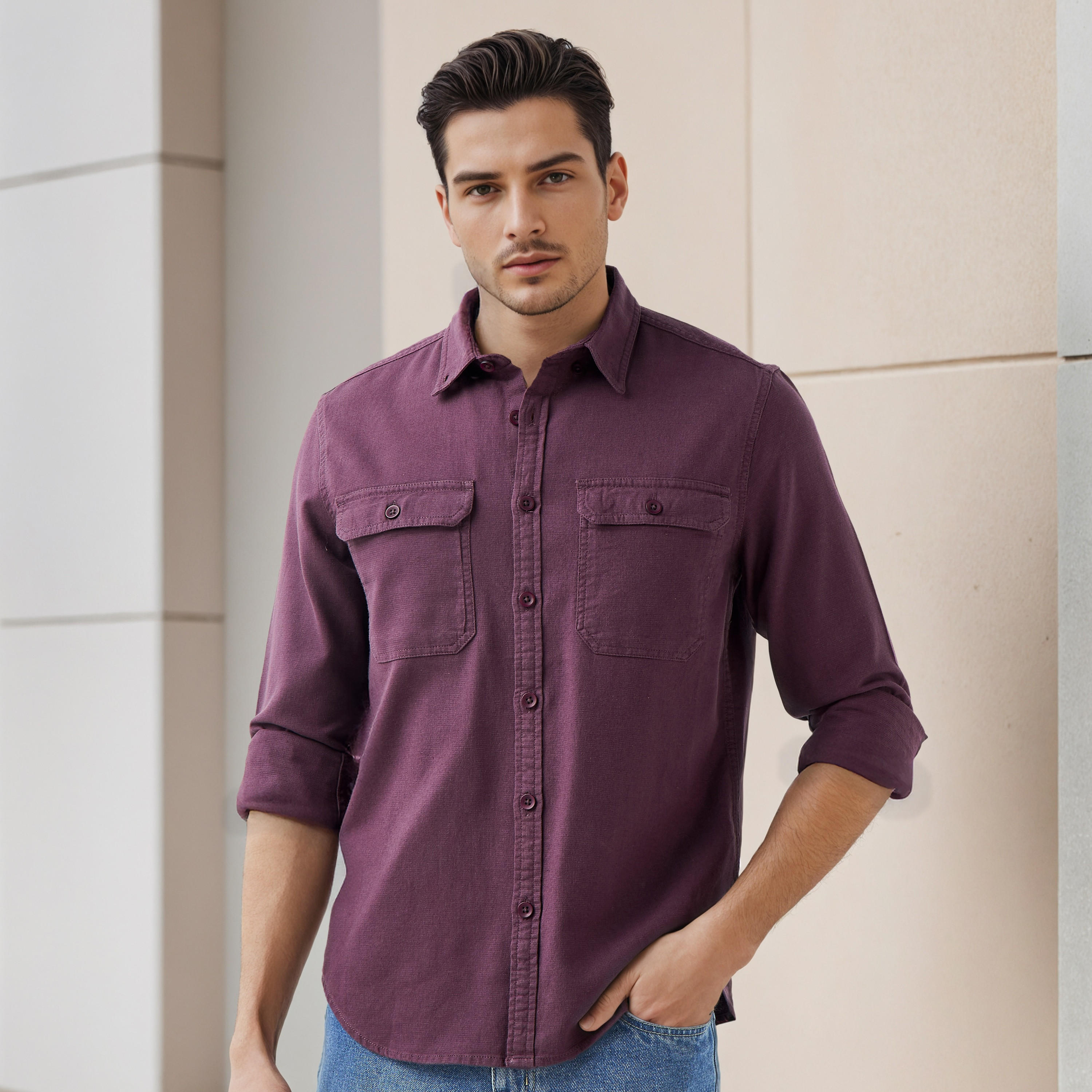 Regular Fit Linen Blend Shirt-PROMO_SP_KW_2FOR12_110625-image-1
