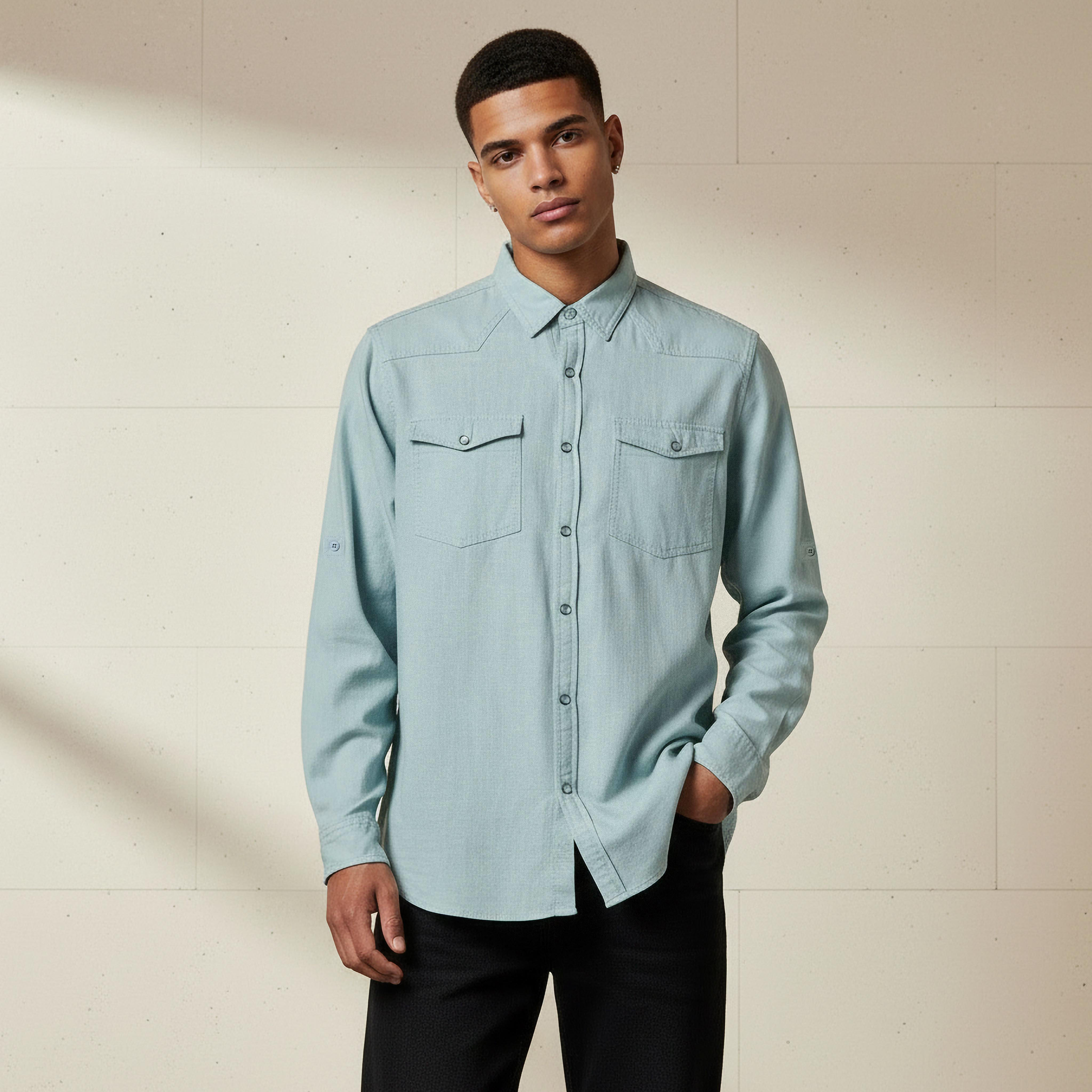 Men Regular Fit Long Sleeve Shirt-men-clothing-shirts-image-1