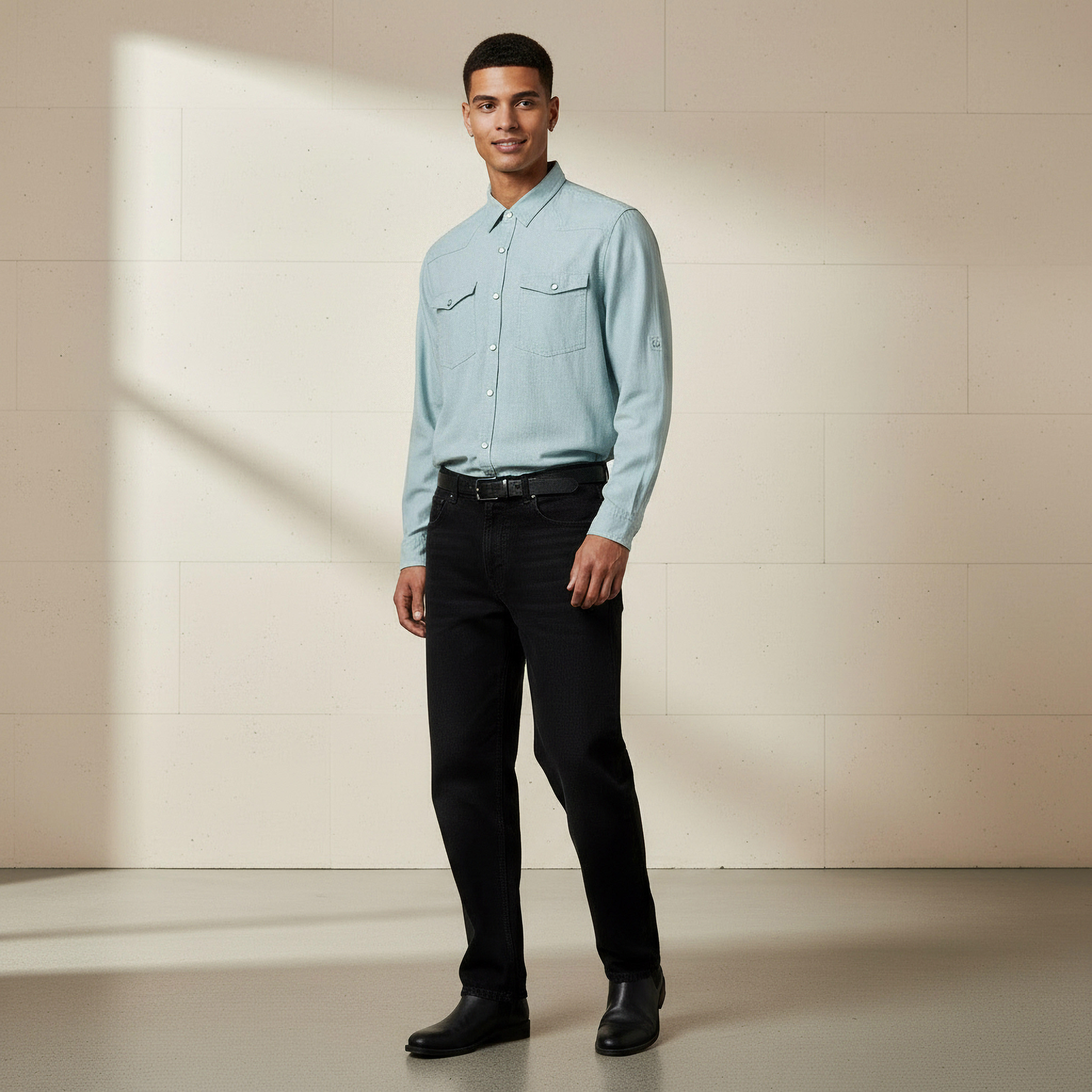 Men Regular Fit Long Sleeve Shirt-men-clothing-shirts-image-2
