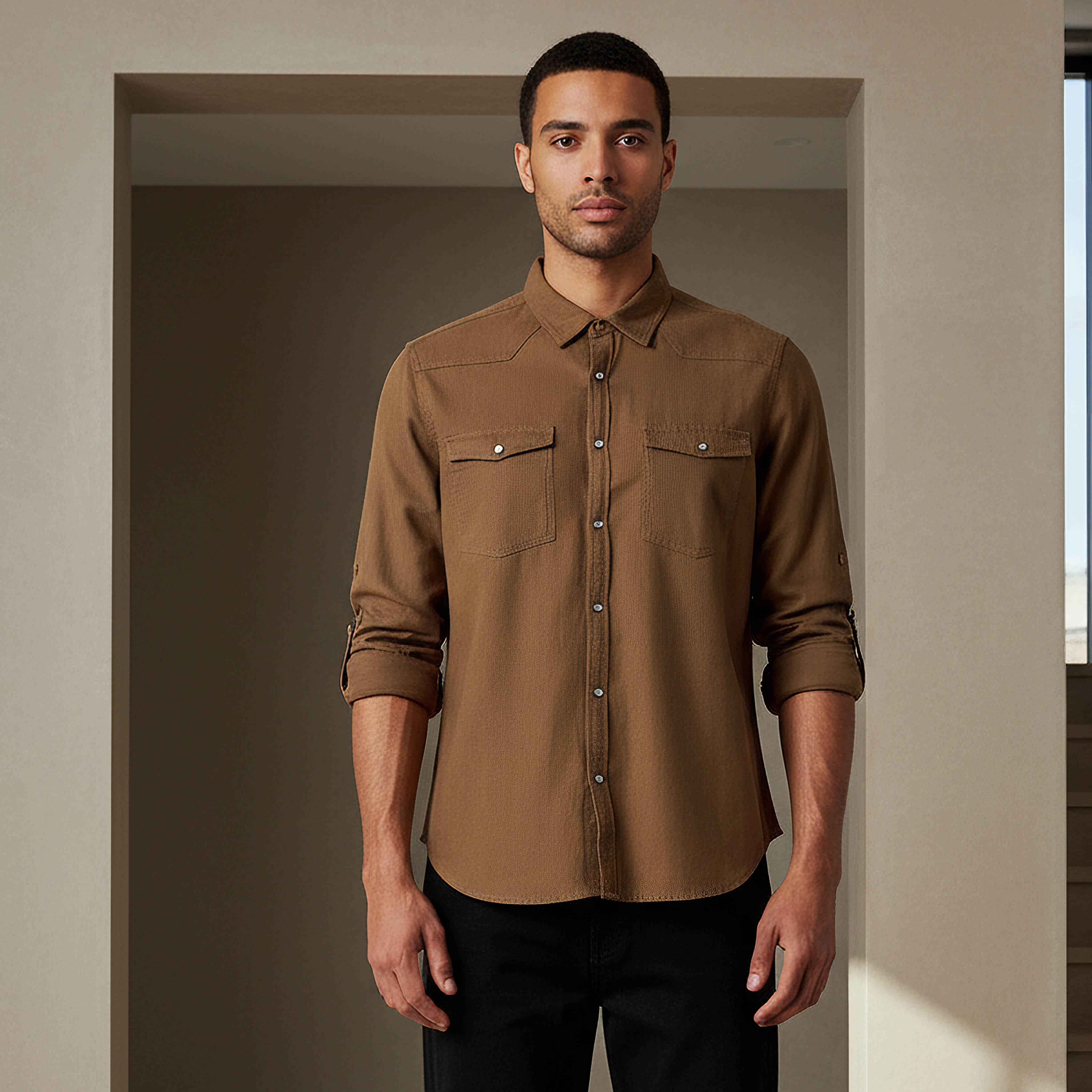 Men Regular Fit Long Sleeve Shirt-men-clothing-shirts-image-1