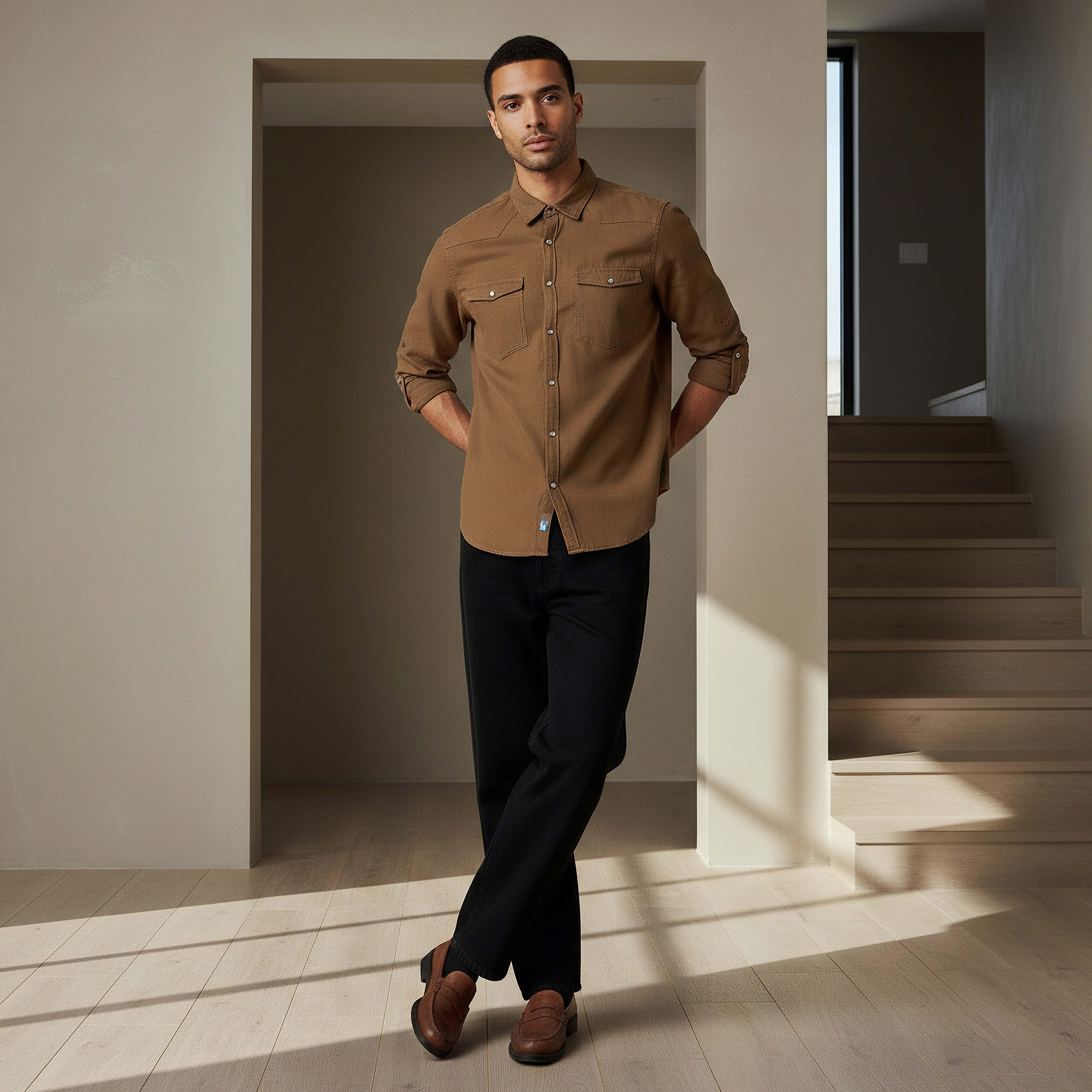 Men Regular Fit Long Sleeve Shirt-men-clothing-shirts-image-2