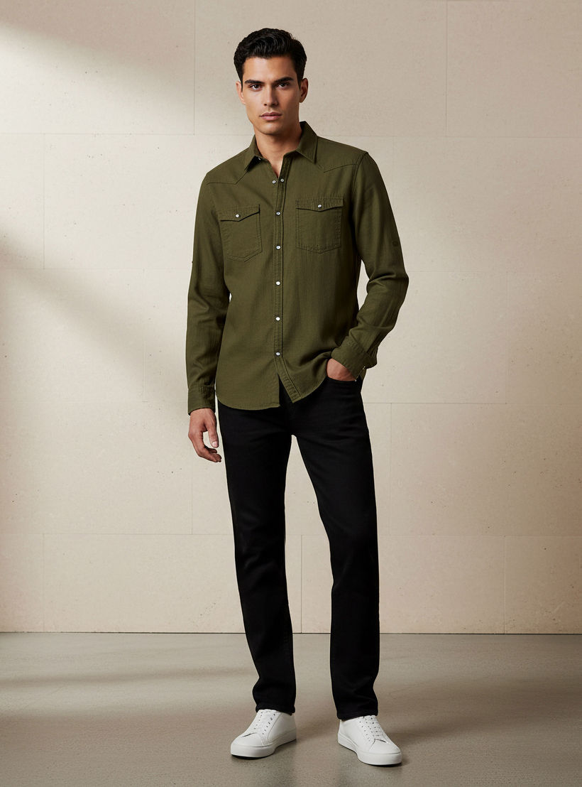 Men Regular Fit Long Sleeve Shirt-men-clothing-shirts-image-2