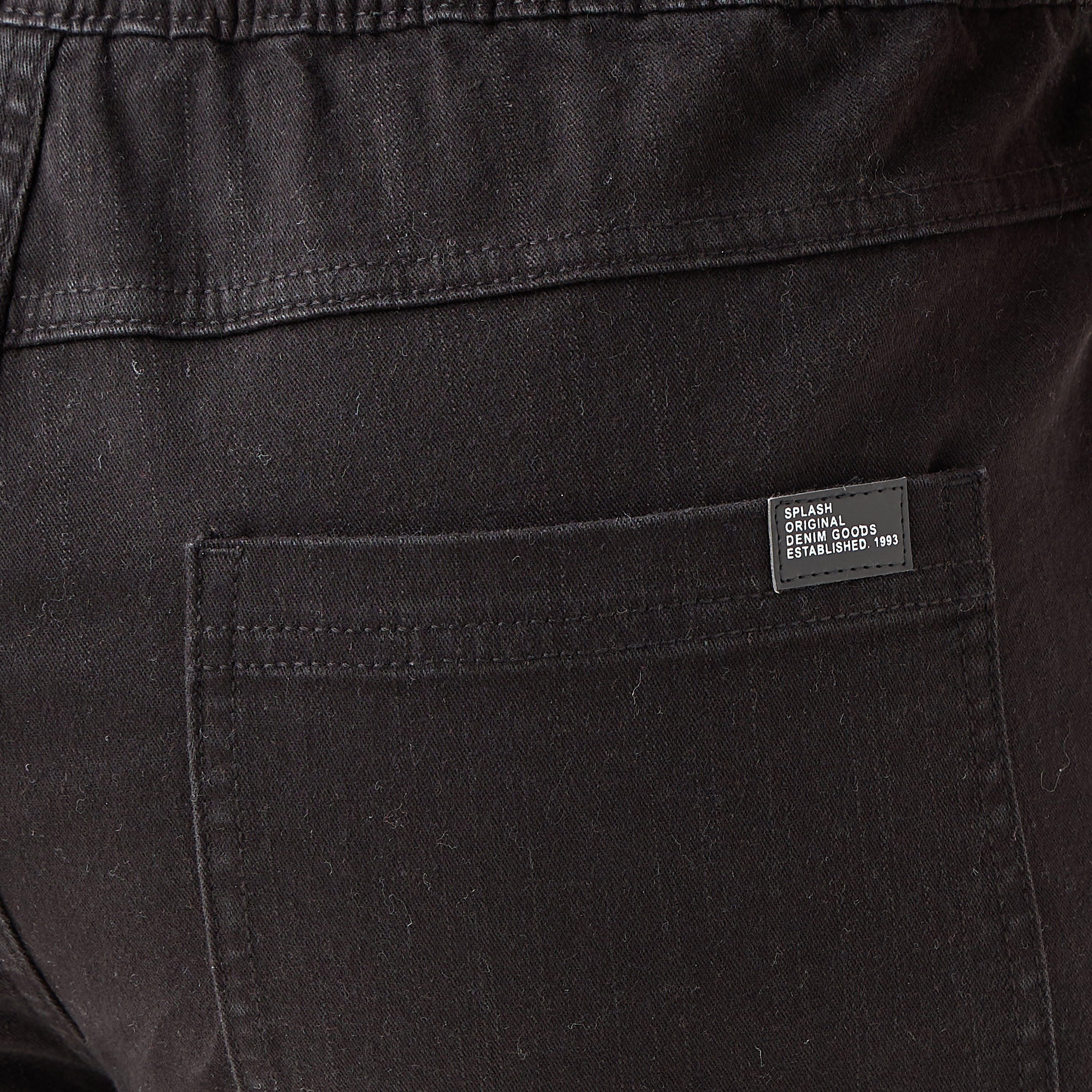Regular Fit Drawstring Waist Denim Joggers-men-clothing-bottoms-joggers-image-5