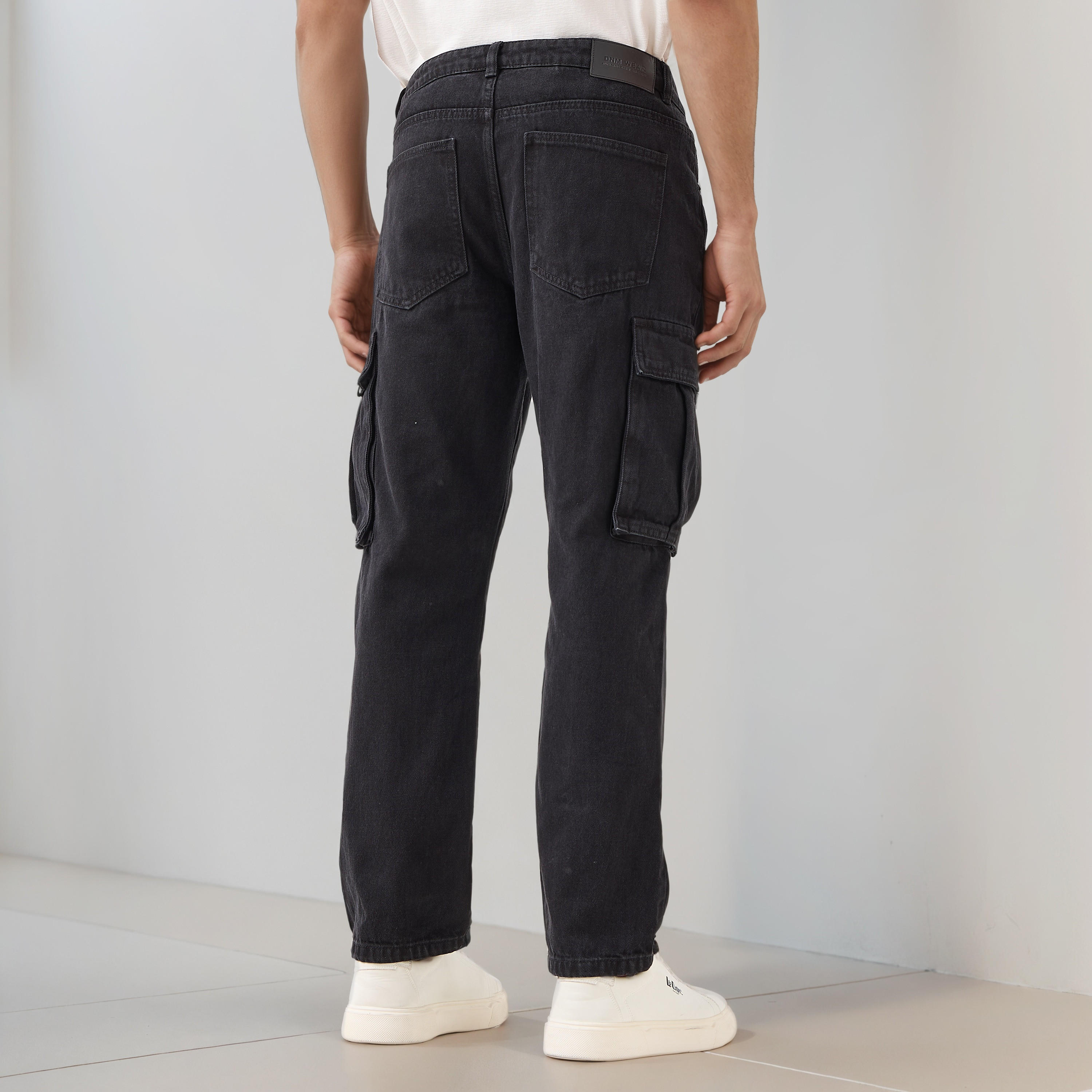 Men Straight Fit Mid-Rise Cargo Jeans-men-clothing-bottoms-jeans-image-3