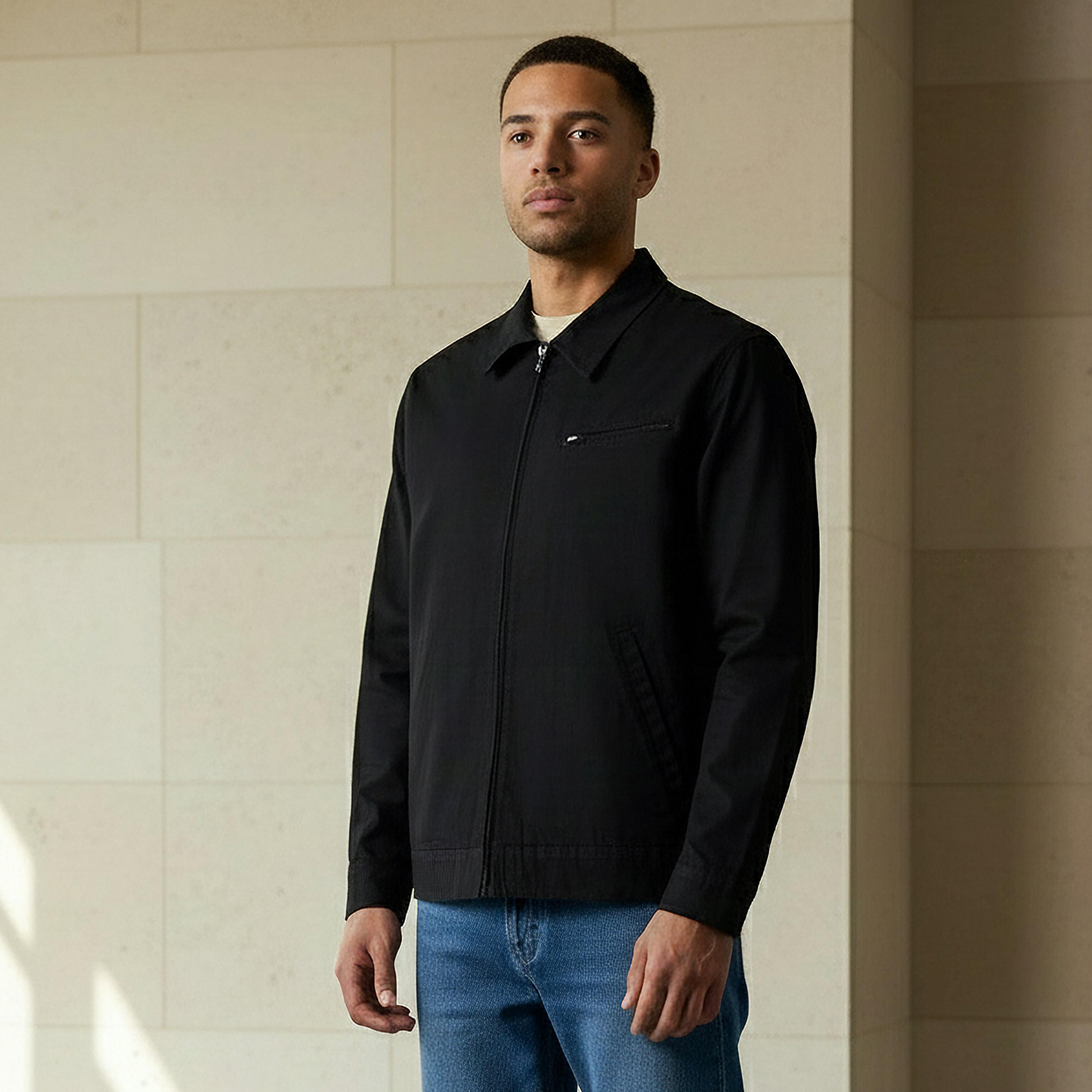 Men Regular Fit Zip Through Jacket-men-clothing-jacketsandblazers-jackets-image-1