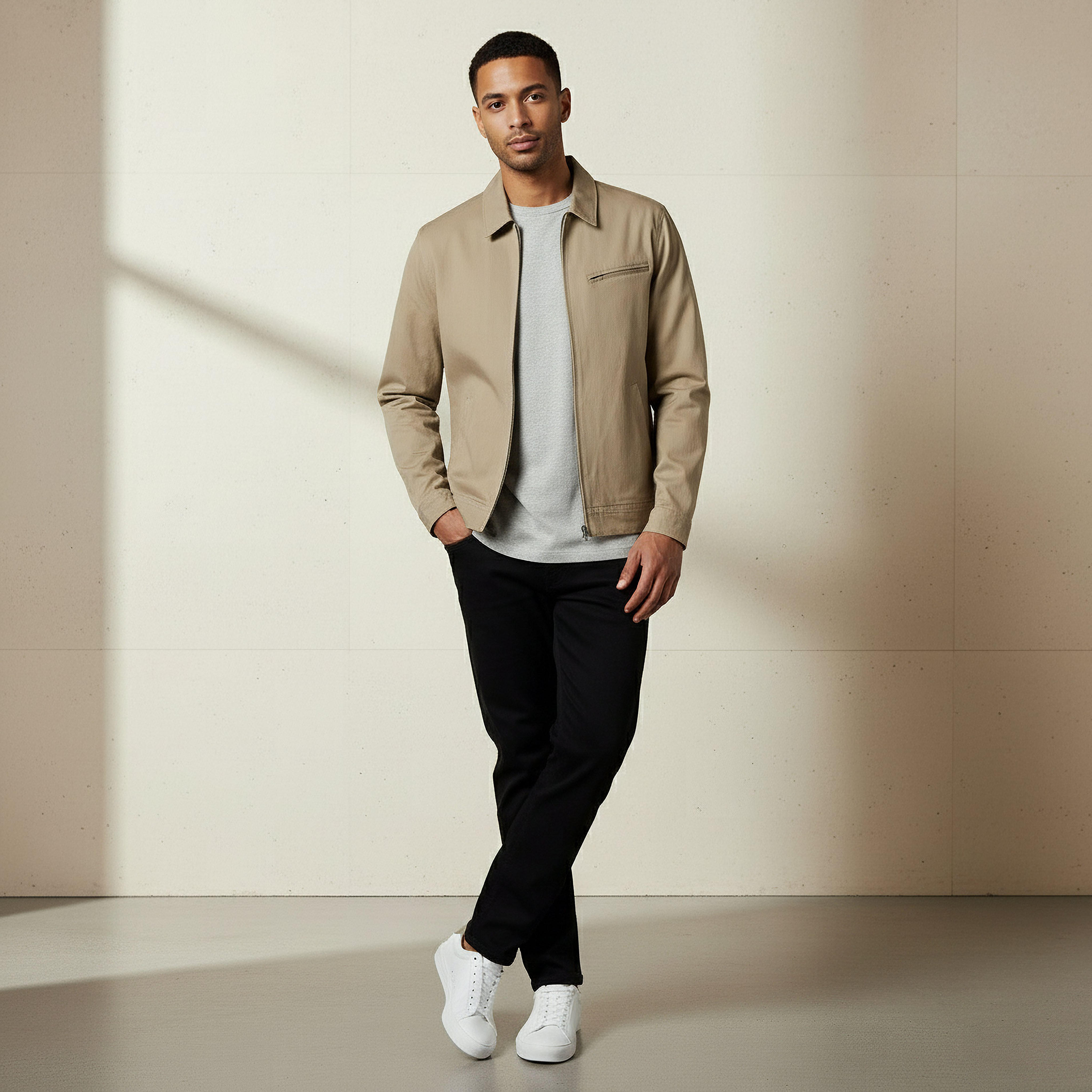 جاكيت بقصّة عادية وسحاب للرجال-men-clothing-jacketsandblazers-jackets-image-1