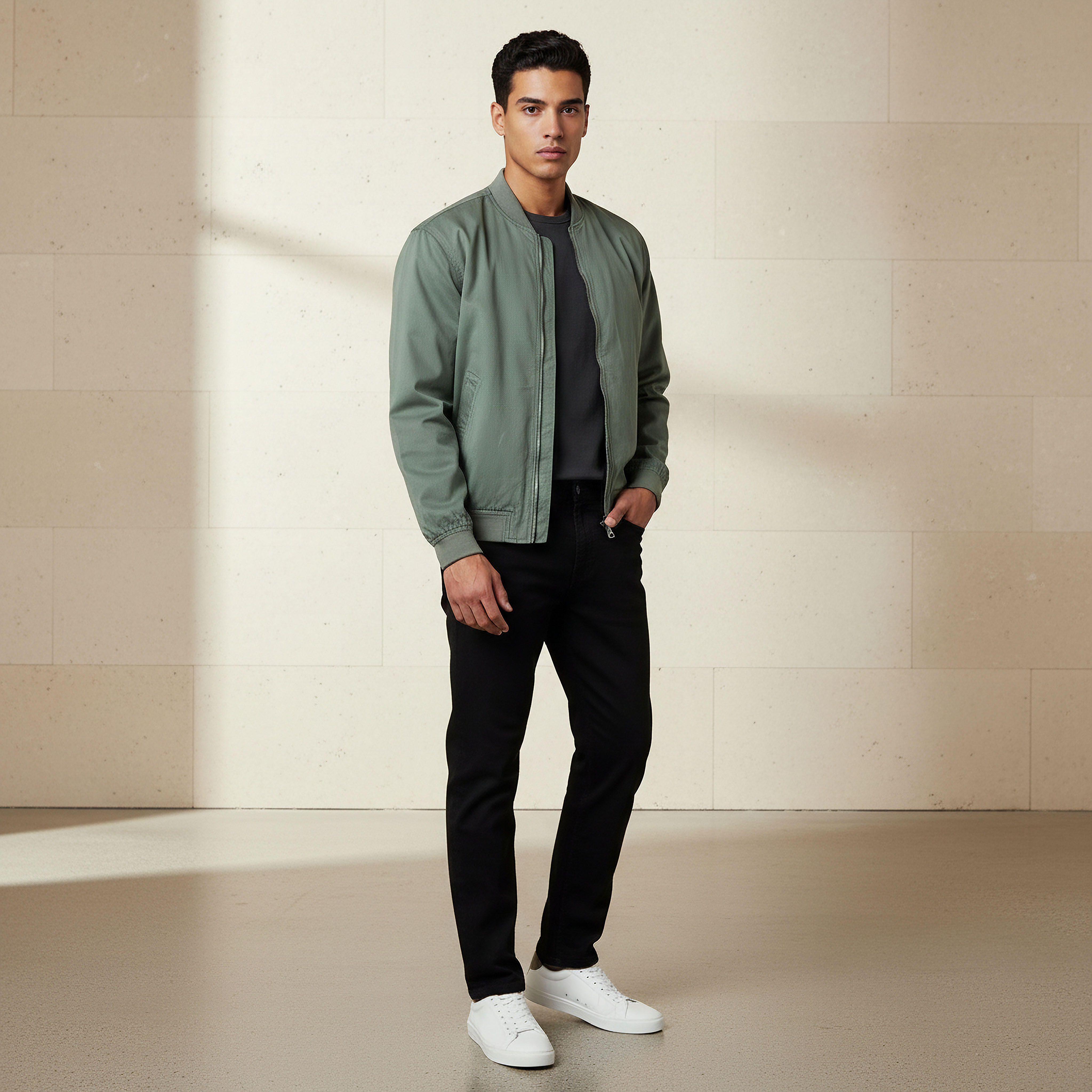 جاكيت بومبر رجالي تويل بقصة عادية-men-clothing-jacketsandblazers-jackets-image-3