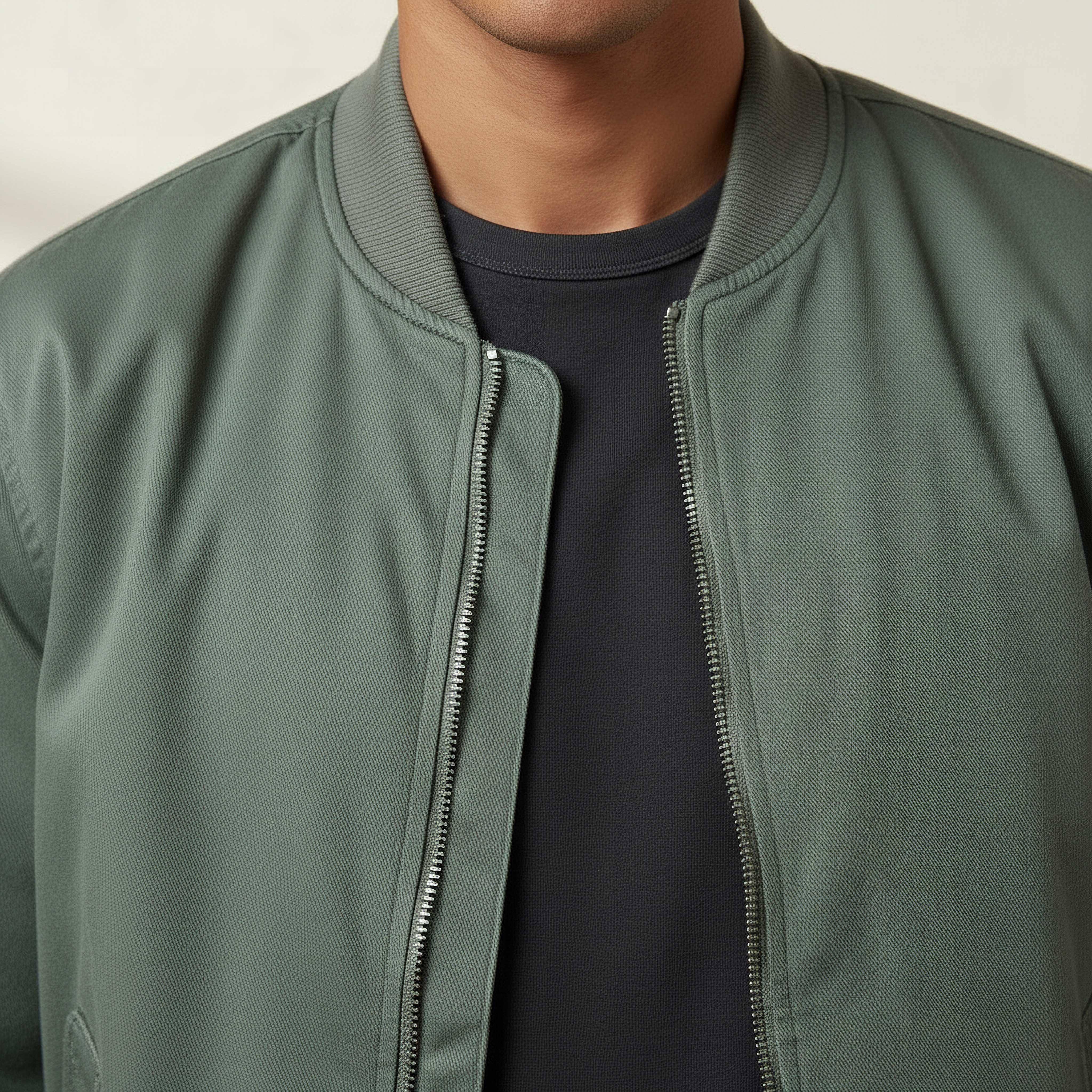 جاكيت بومبر رجالي تويل بقصة عادية-men-clothing-jacketsandblazers-jackets-image-1