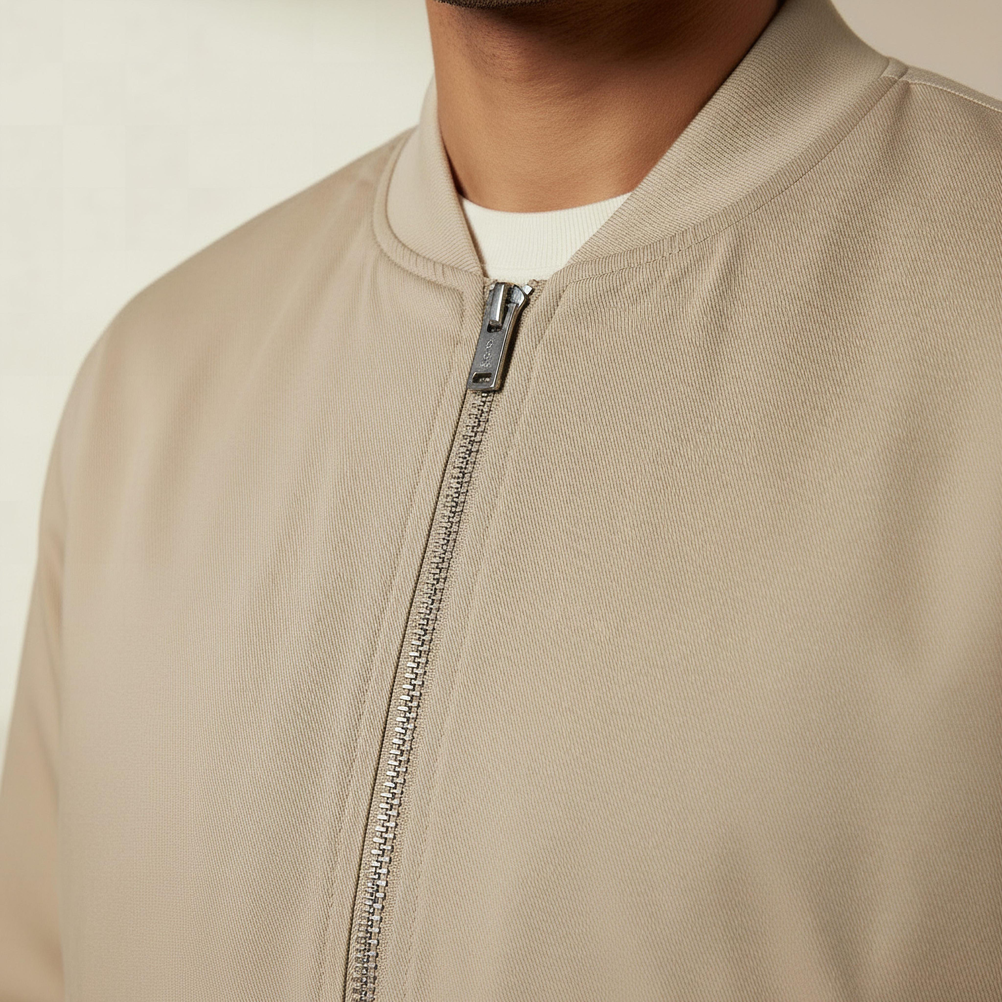 جاكيت بومبر رجالي تويل بقصة عادية-men-clothing-jacketsandblazers-jackets-image-1
