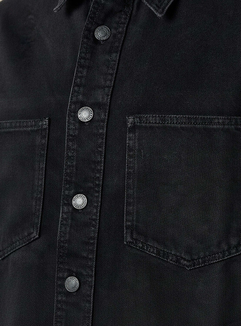 قميص دينم رجالي بأكمام طويلة وقصة عادية وياقة كلاسيكية-men-clothing-shirts-image-3
