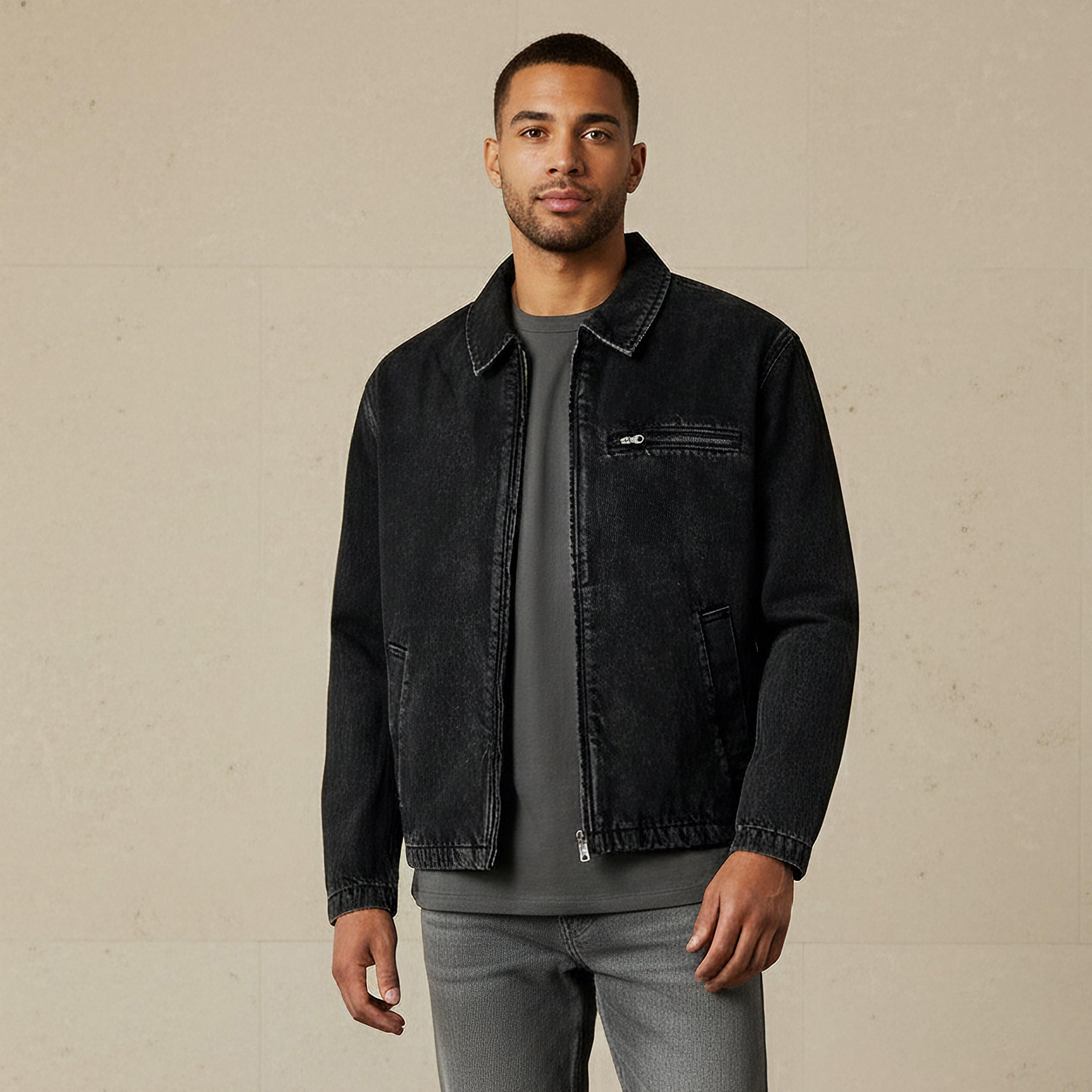 جاكيت دينم رجالي بسحاب وقصة عادية-men-clothing-jacketsandblazers-jackets-image-5