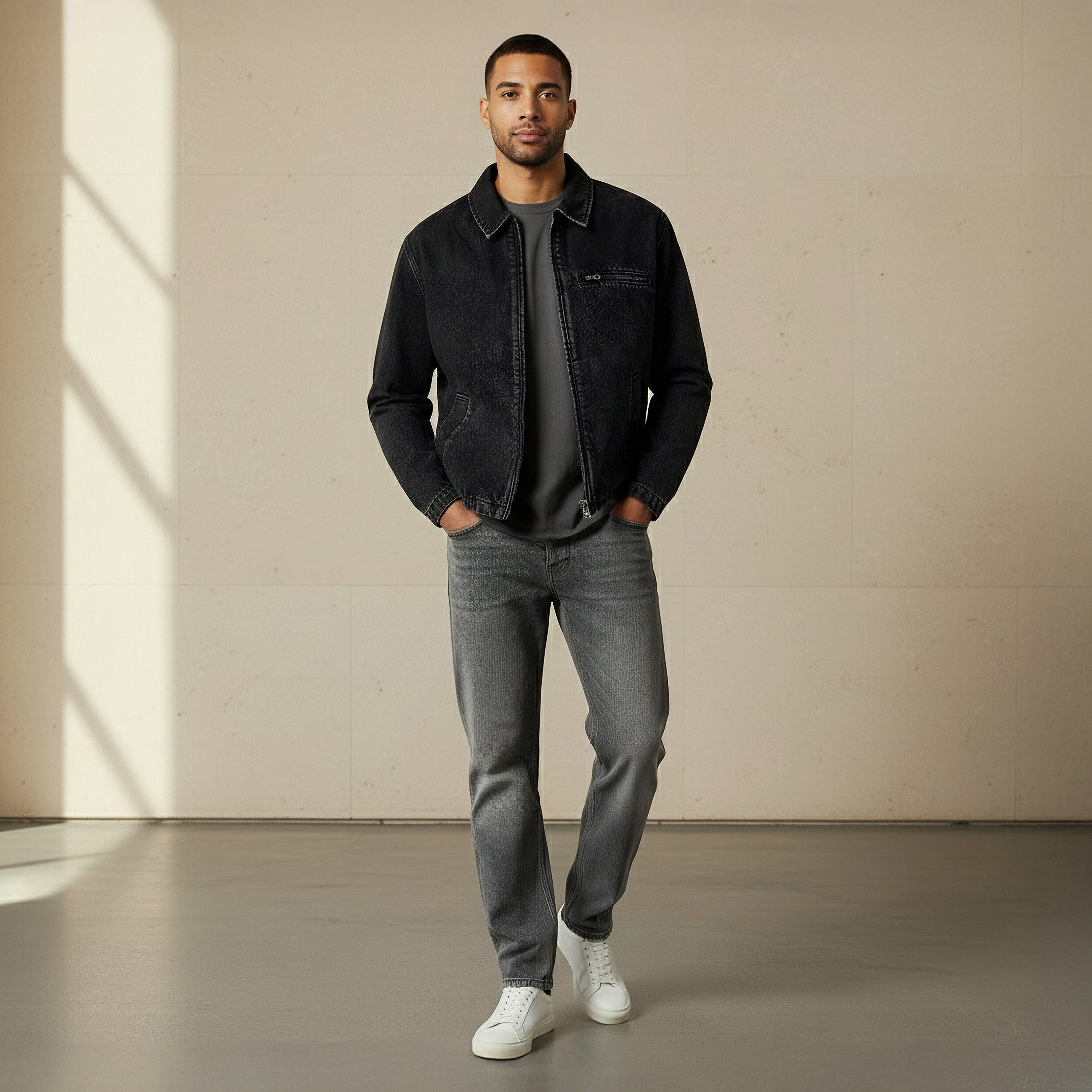 جاكيت دينم رجالي بسحاب وقصة عادية-men-clothing-jacketsandblazers-jackets-image-2
