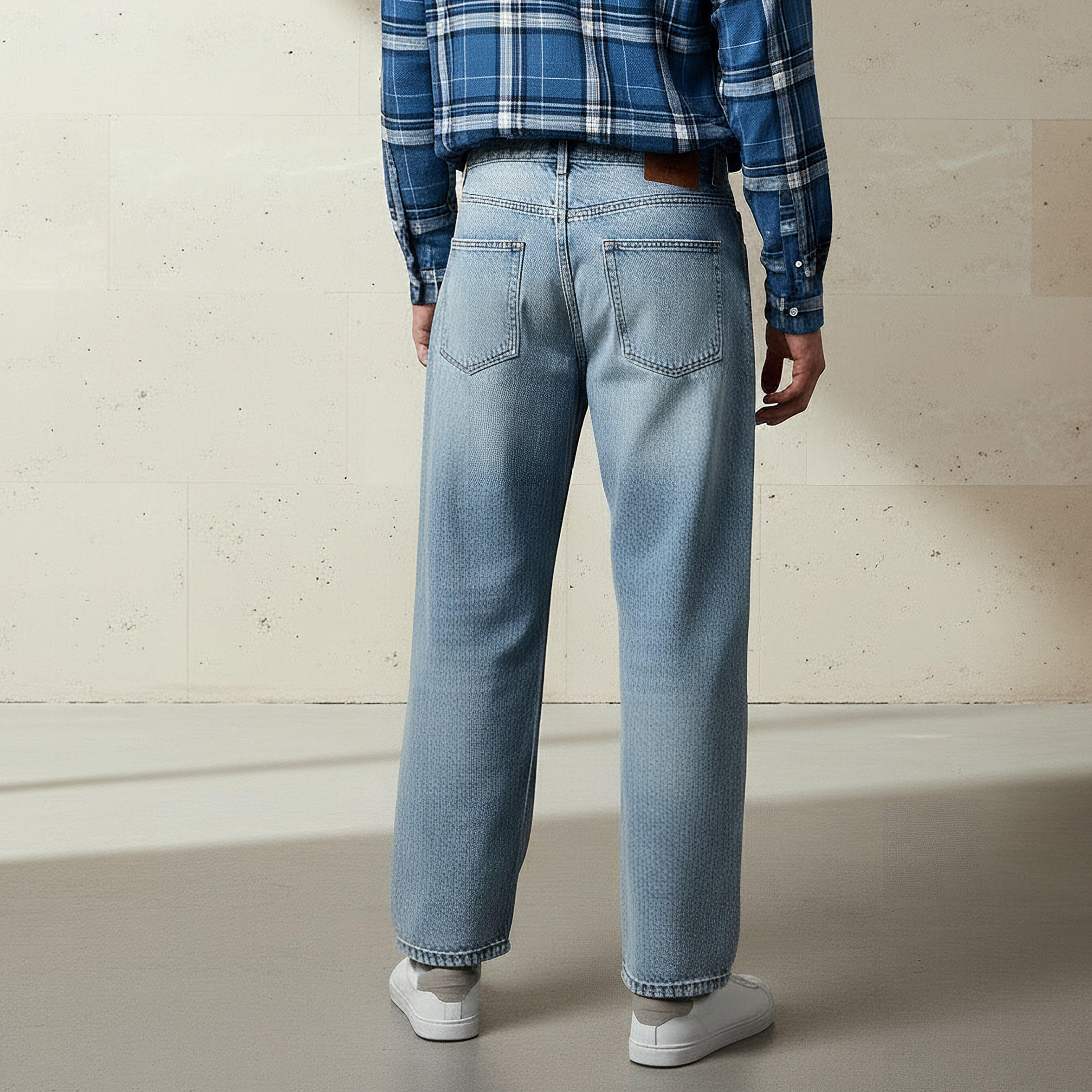 Men Baggy Fit Mid-Rise Pocket Jeans-men-clothing-bottoms-jeans-image-3