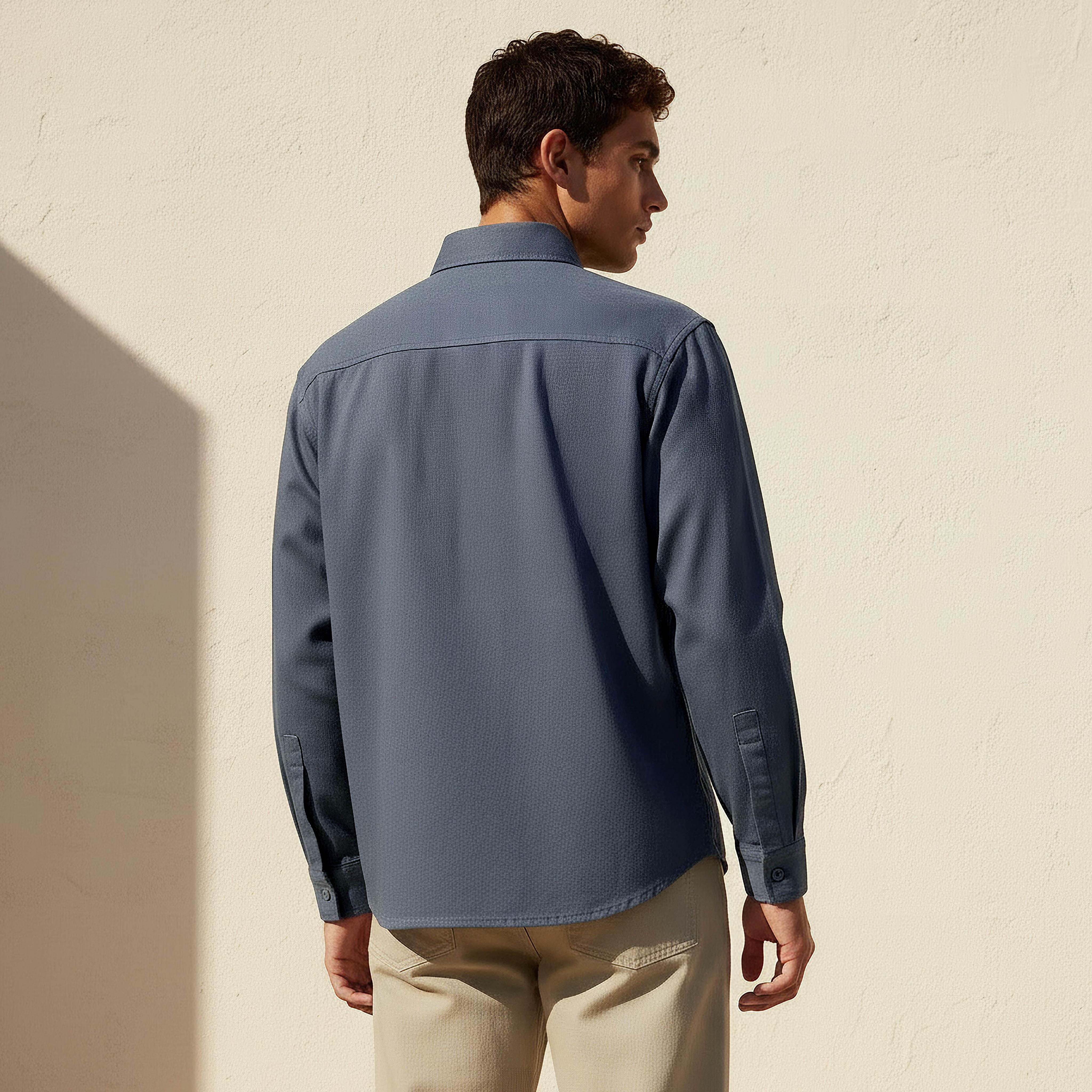 Men Regular Fit Twill Long Sleeves Shirt-men-clothing-shirts-image-4