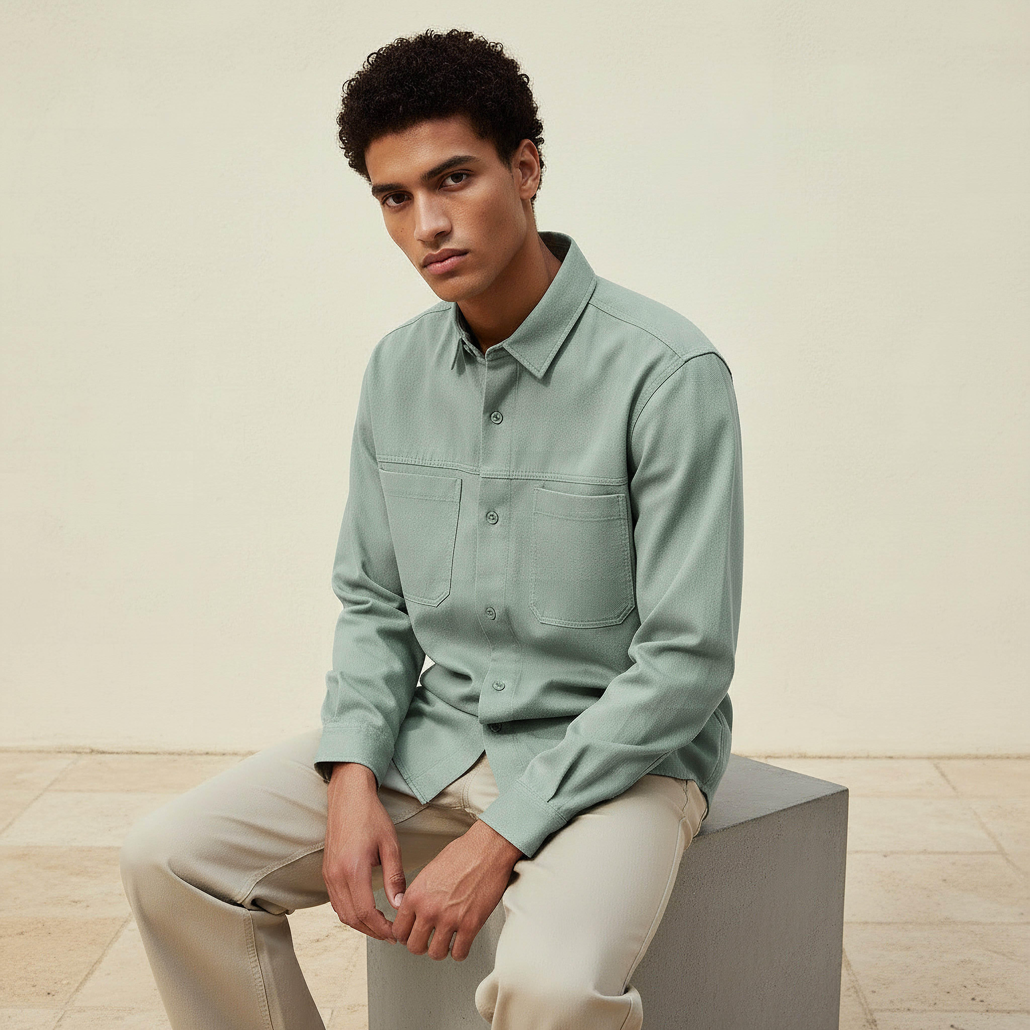 Men Regular Fit Twill Long Sleeves Shirt-men-clothing-shirts-image-1