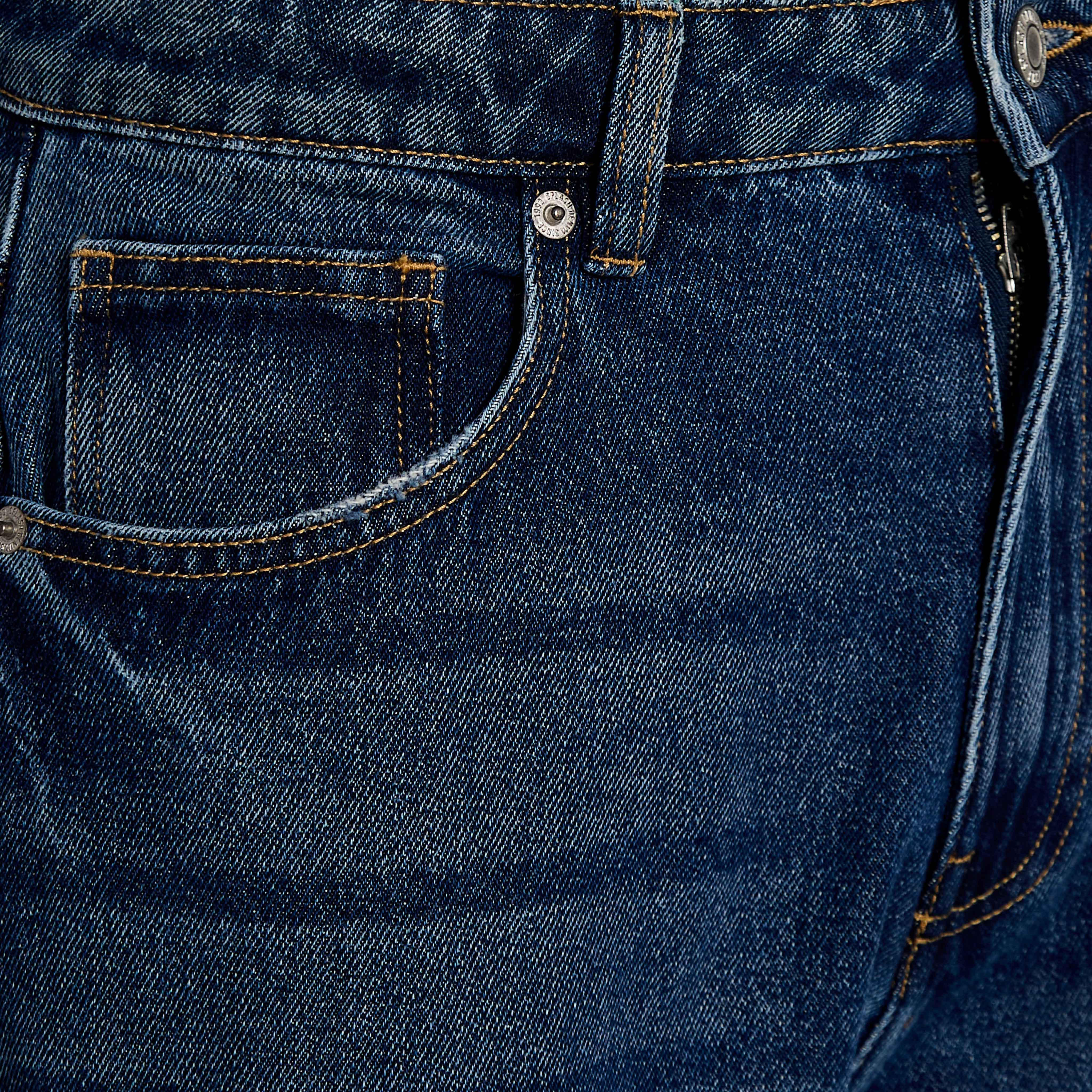 بنطلون جينز كارجو بخصر متوسط وقصة عادية للرجال-men-clothing-bottoms-jeans-image-4