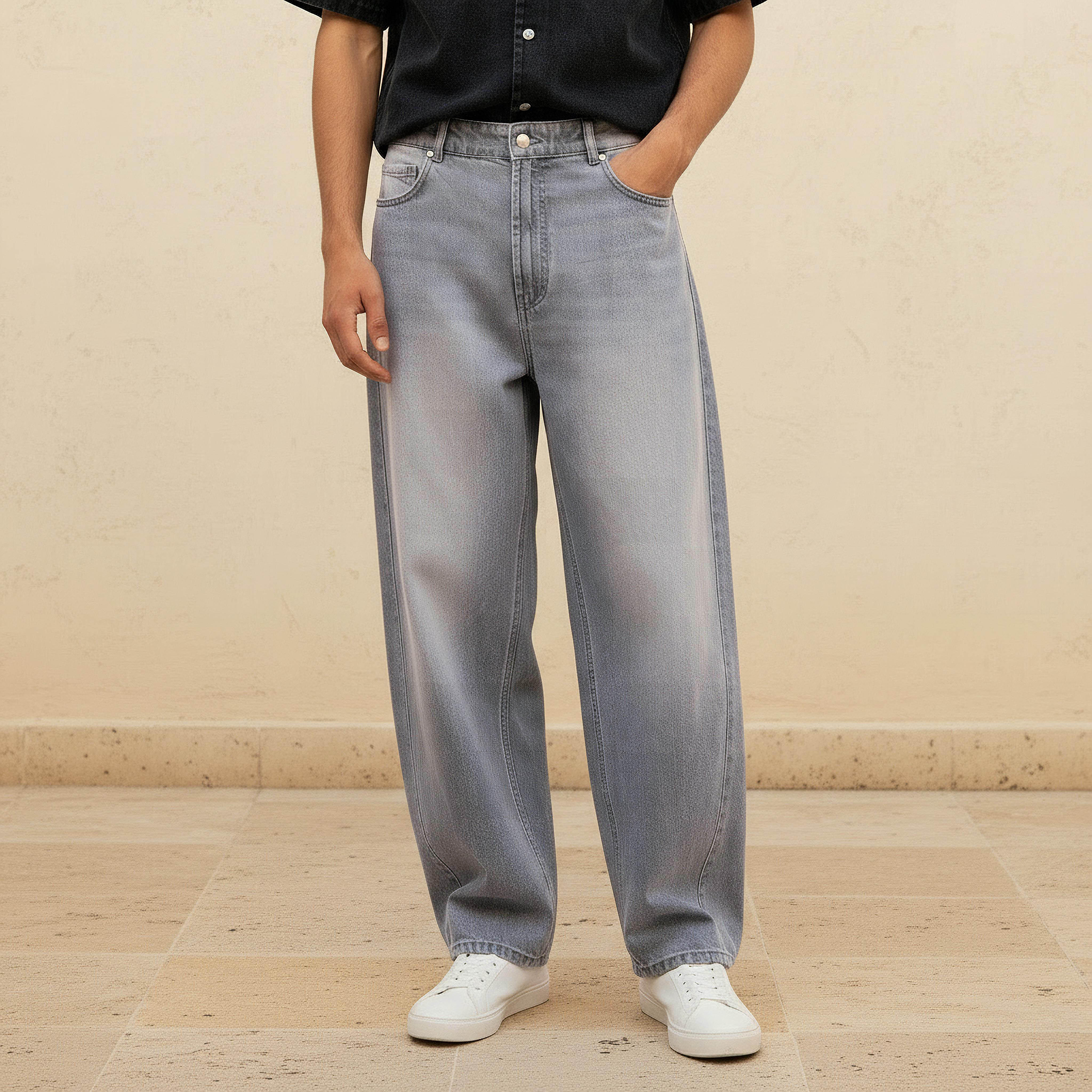 Men Baggy Fit Mid-Rise Jeans-men-clothing-bottoms-jeans-image-1