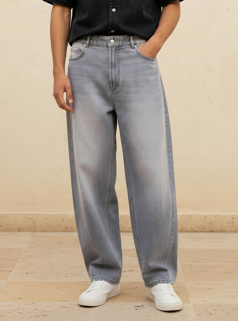 Men Baggy Fit Mid-Rise Jeans-men-clothing-bottoms-jeans-image-1