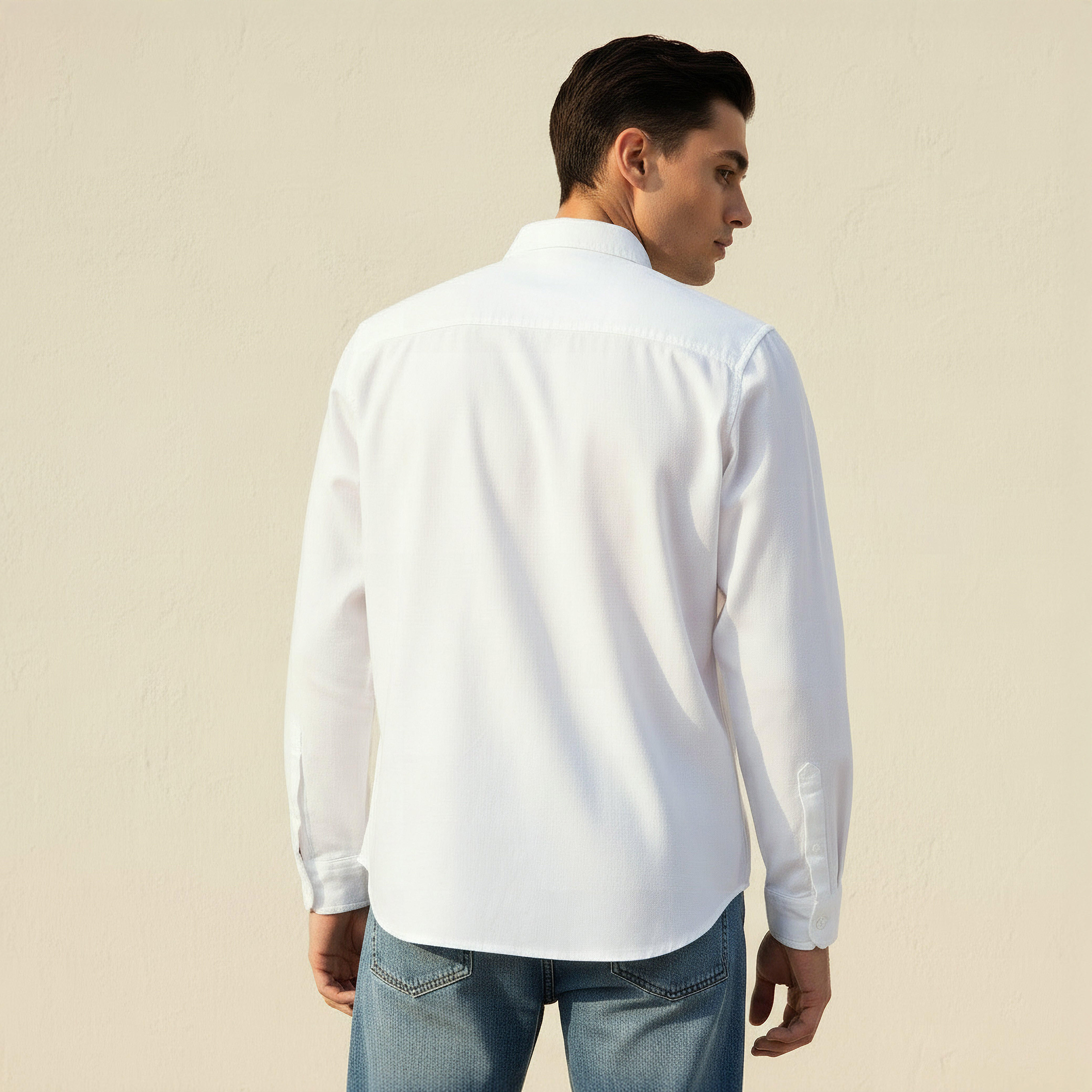 Men Regular Fit Collared Long Sleeve Shirt-men-clothing-shirts-image-4