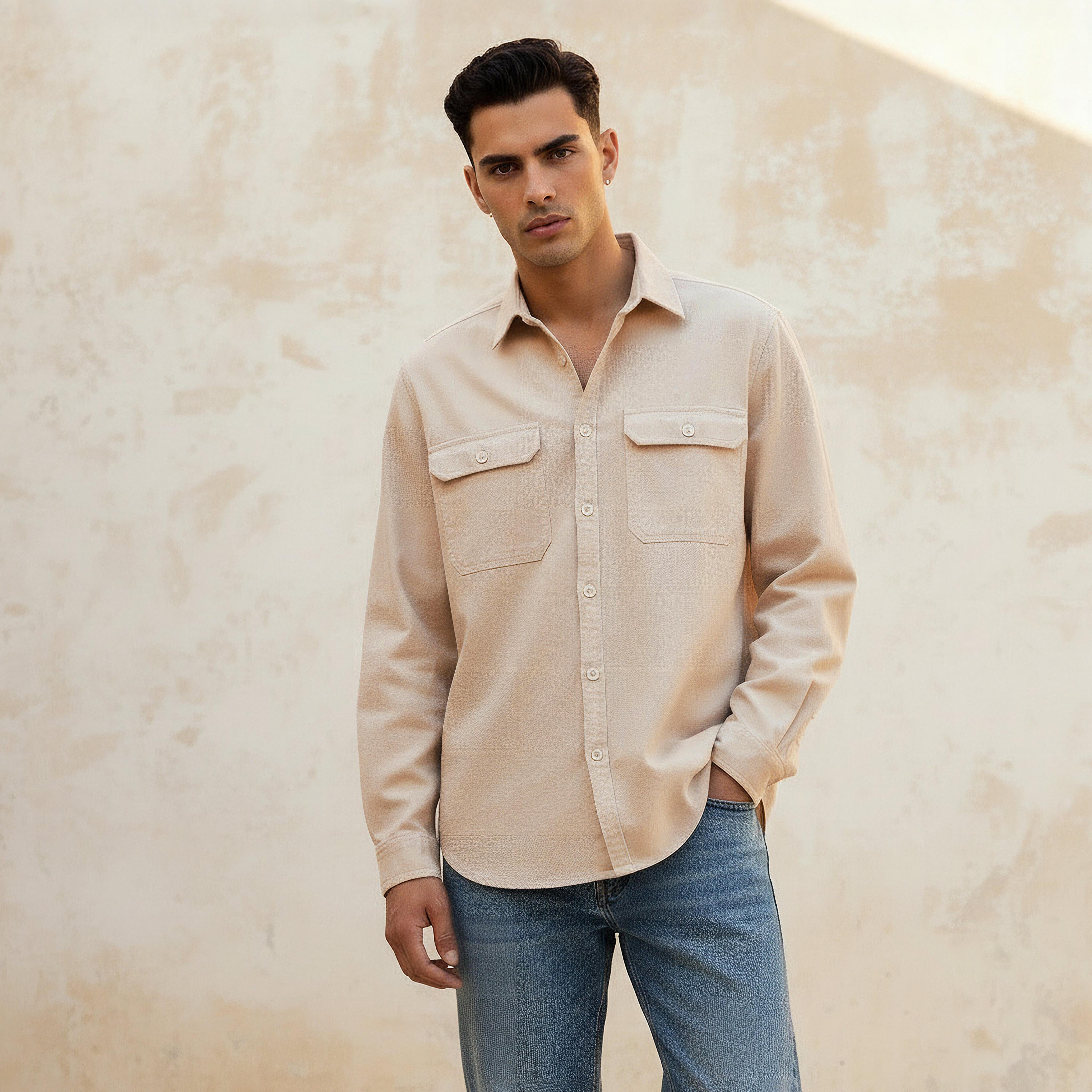 Men Regular Fit Collared Long Sleeve Shirt-PROMO_SP_SA_2FOR149_110625-image-1