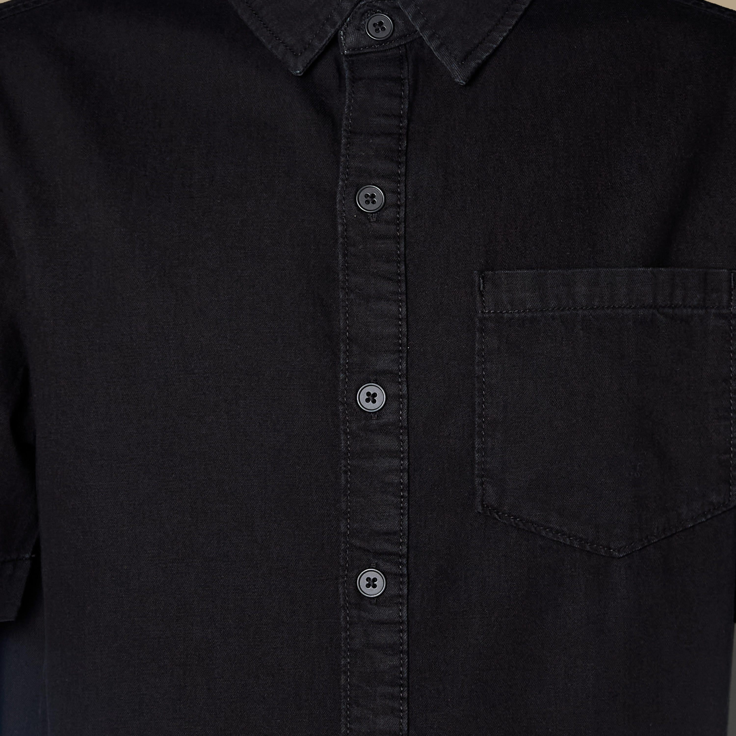 Men Relaxed Fit Collared Short Sleeves Shirt-men-clothing-shirts-image-2