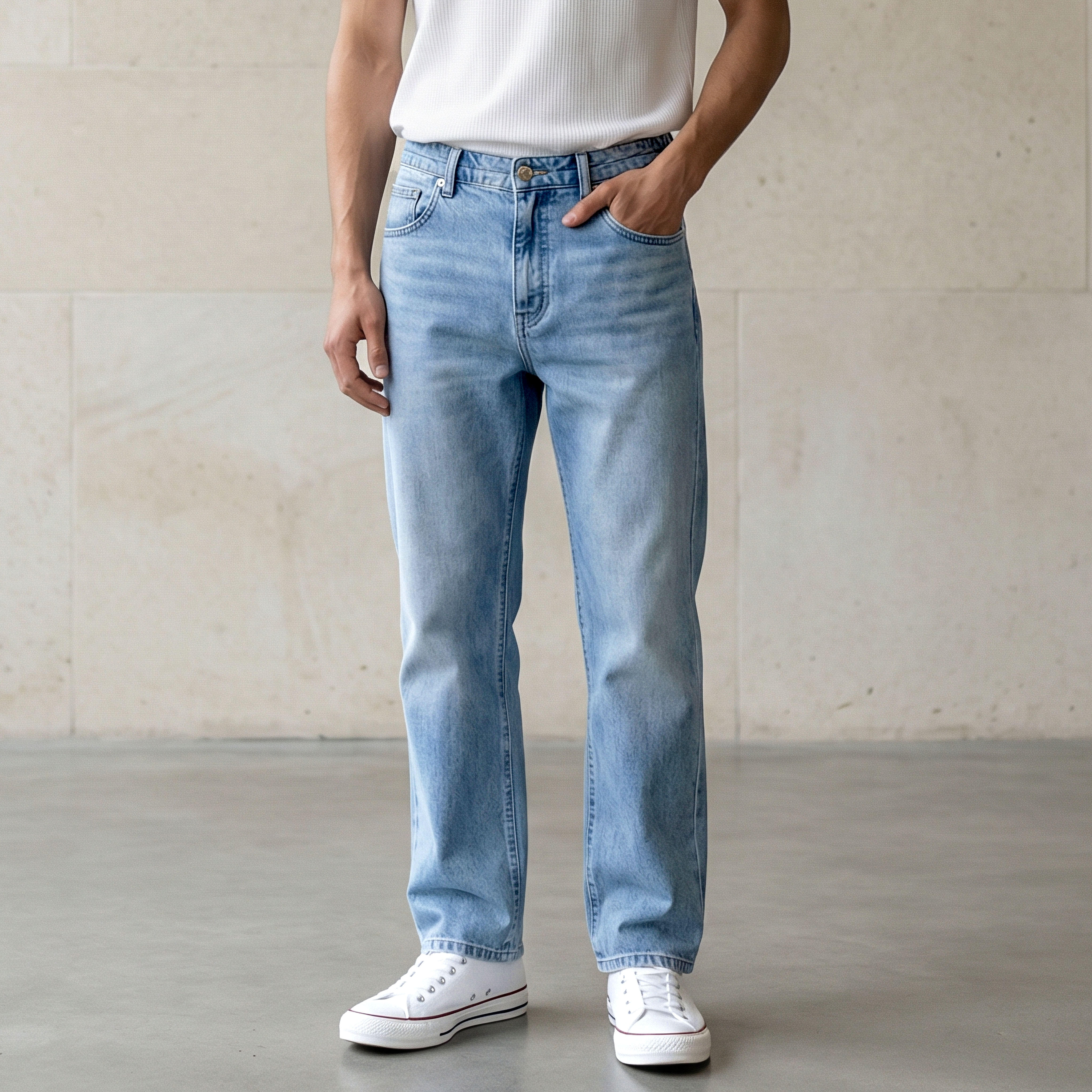 Men Baggy Fit Mid-Rise Jeans-men-clothing-bottoms-jeans-image-1