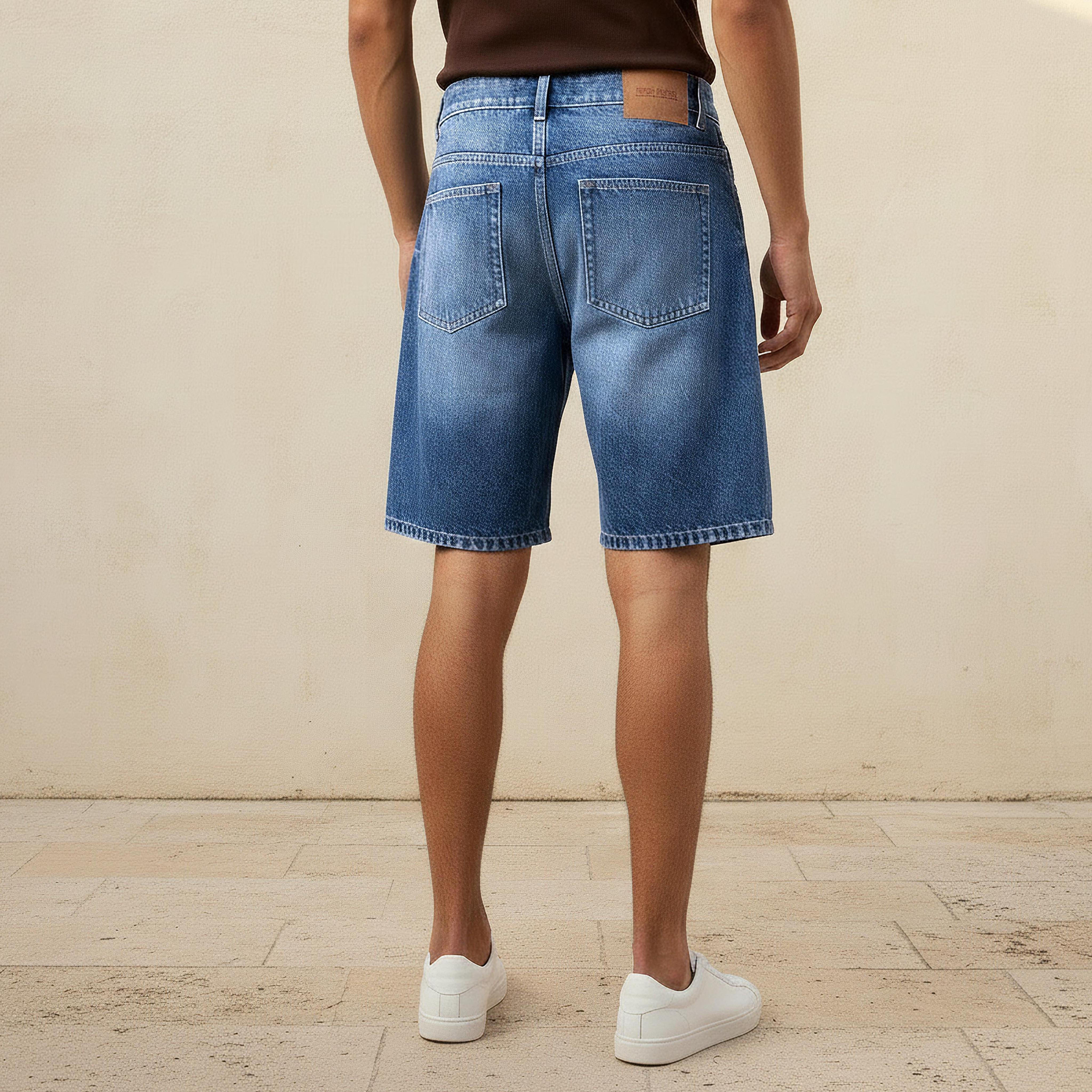 شورت دينم بقصّة عادية للرجال-men-clothing-bottoms-shorts-image-1