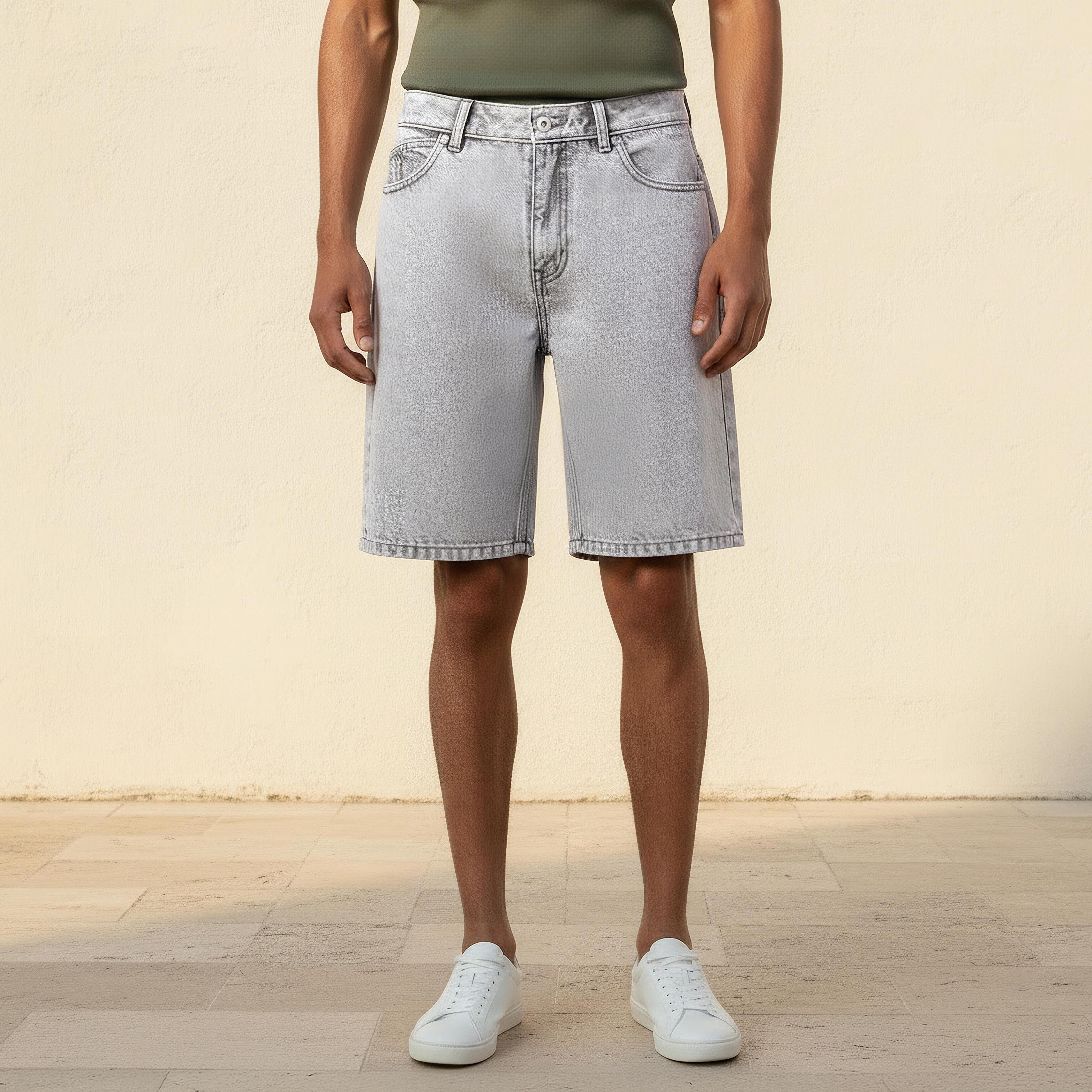 Men Regular Fit Shorts Denim-men-clothing-bottoms-shorts-image-1