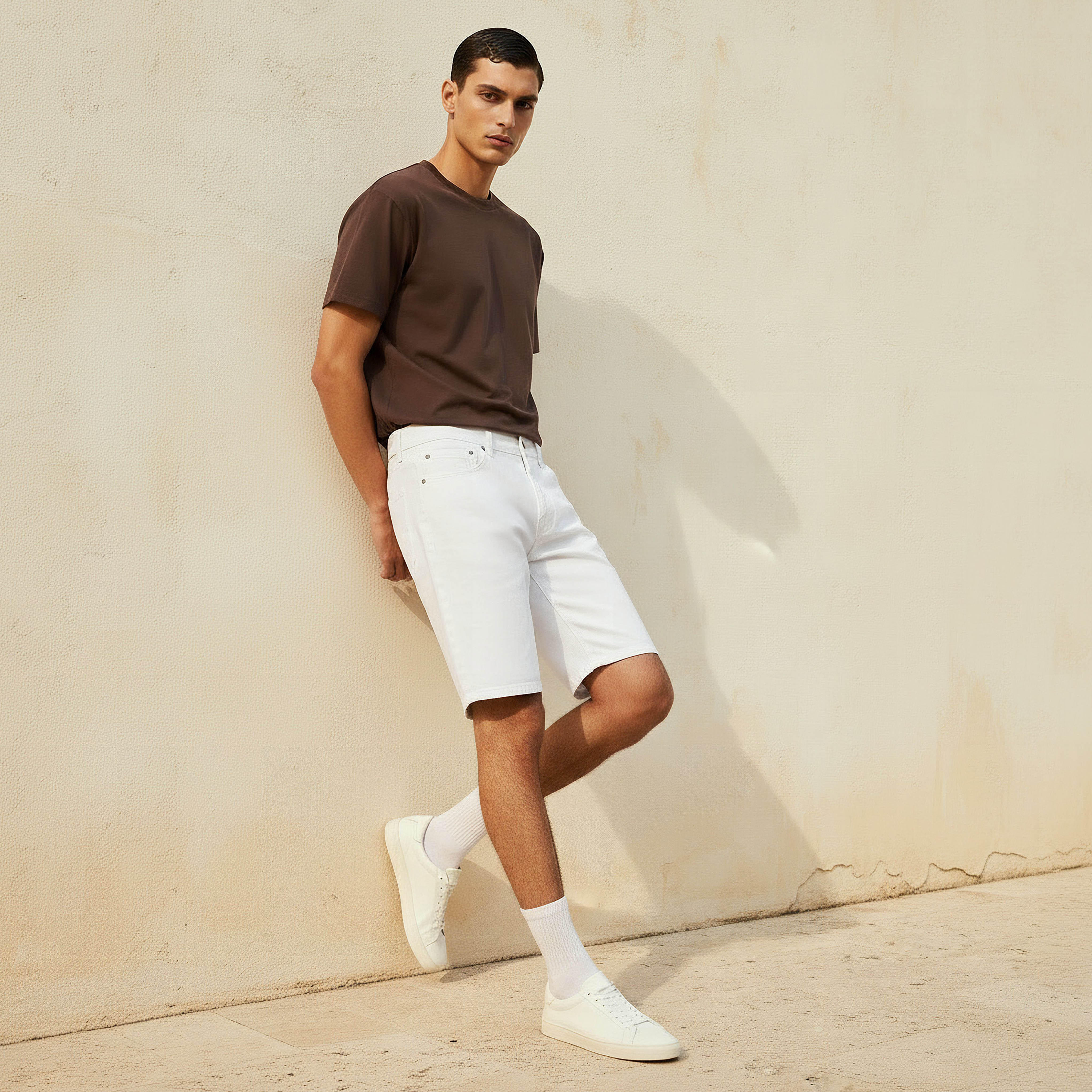 Men Regular Fit Denim Shorts-men-clothing-bottoms-shorts-image-3