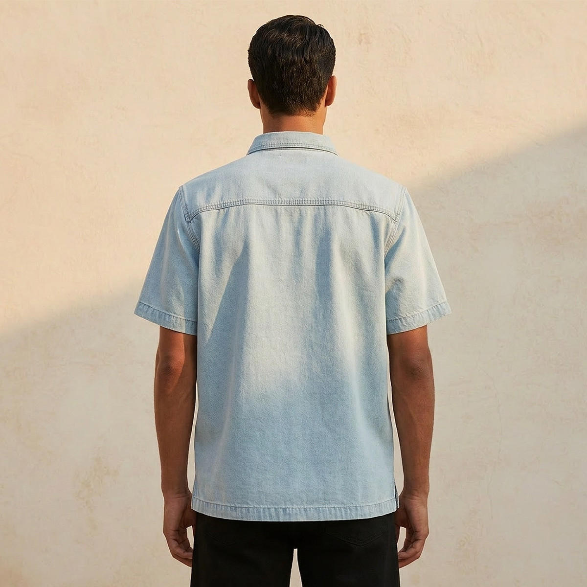 Men Collared Short Sleeves Shirt-men-clothing-shirts-image-4