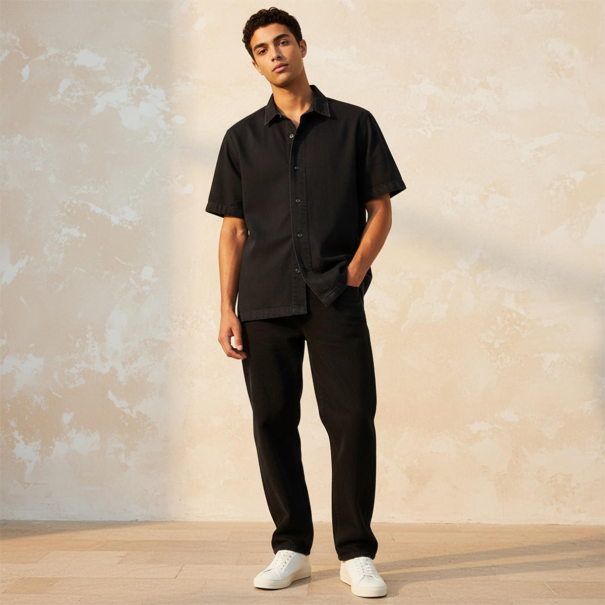 Men Collared Short Sleeves Shirt-men-clothing-shirts-image-3