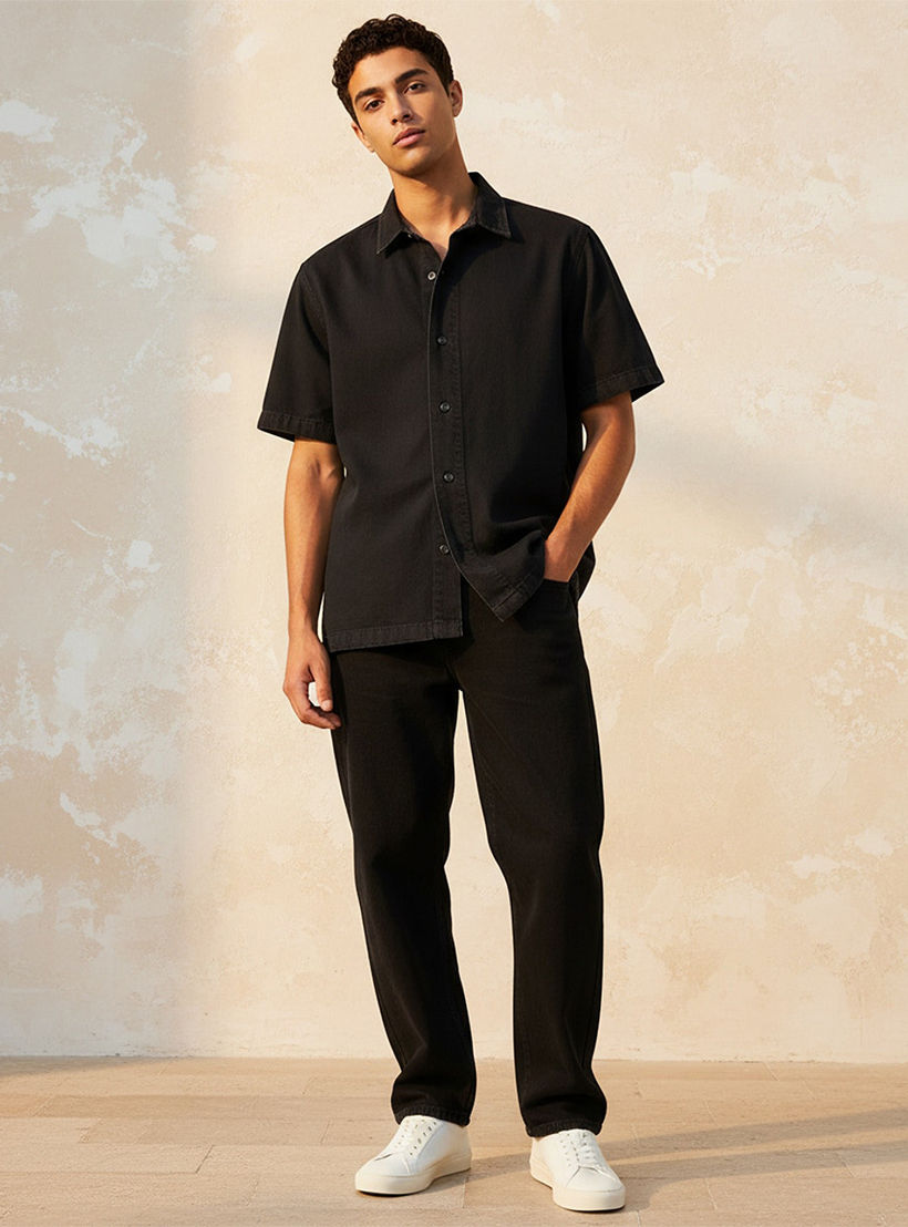 Men Collared Short Sleeves Shirt-men-clothing-shirts-image-3
