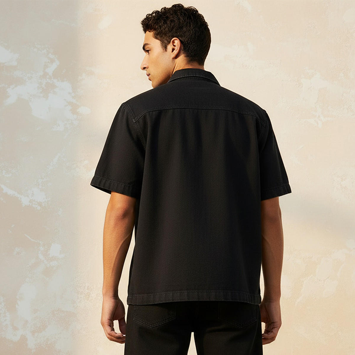 Men Collared Short Sleeves Shirt-men-clothing-shirts-image-4