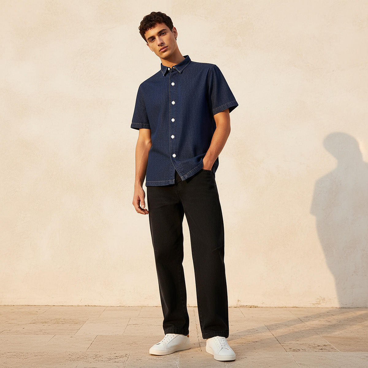 Men Collared Short Sleeves Shirt-men-clothing-shirts-image-3