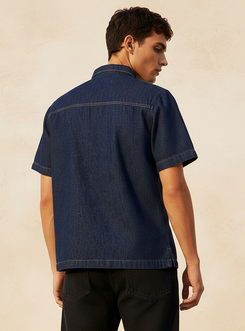 Men Collared Short Sleeves Shirt-men-clothing-shirts-image-4