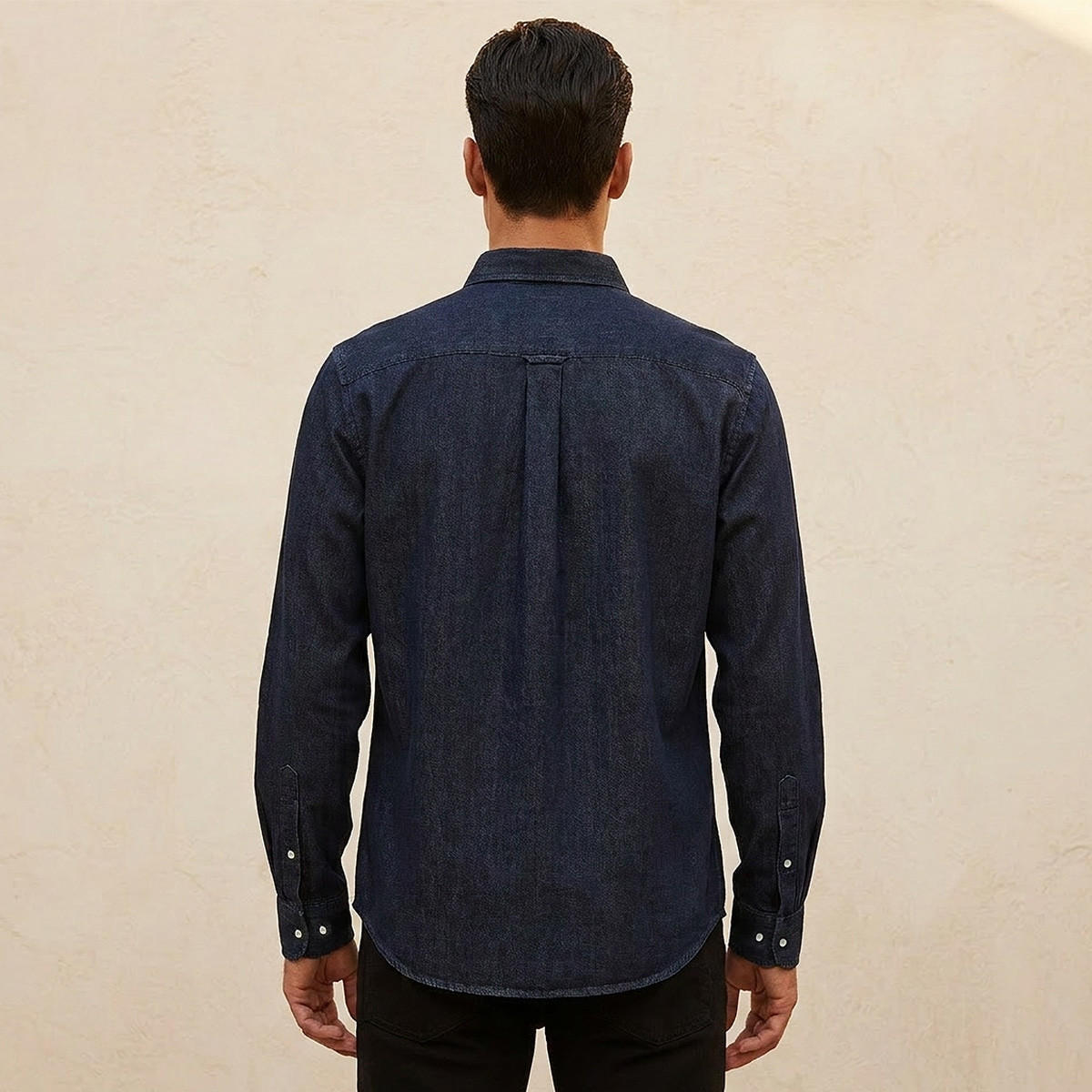 قميص بقصة عادية وياقة عادية وأكمام طويلة وأزرار من سبلاش دينم-men-clothing-shirts-image-4