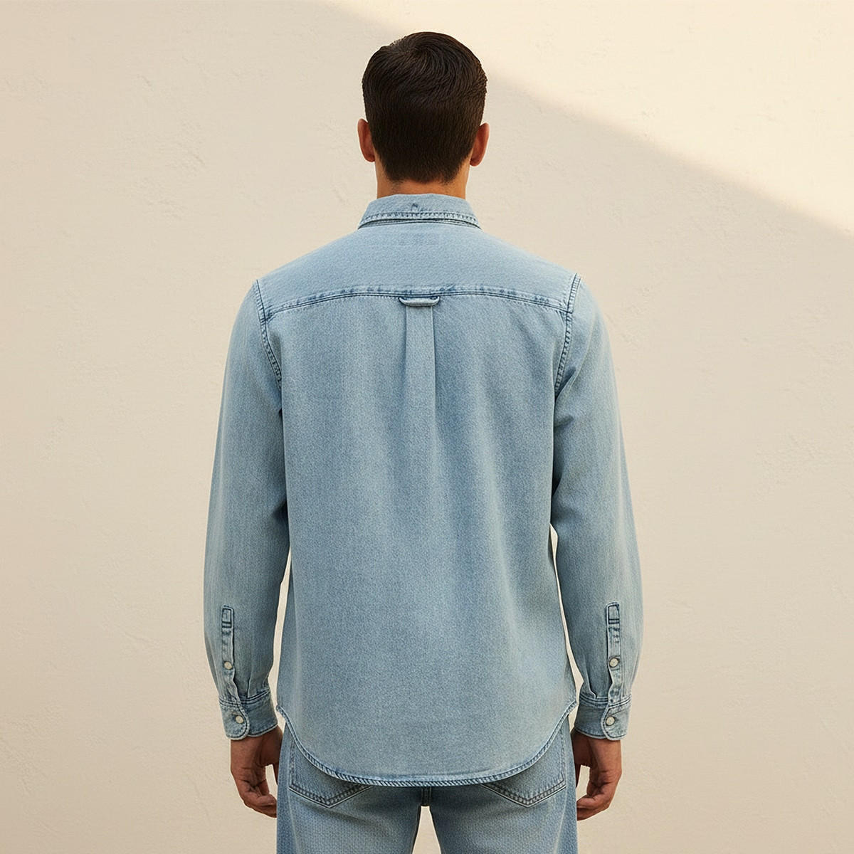 Splash Denim Regular Fit Button-Down Collar Long Sleeves Shirt-men-clothing-shirts-image-4