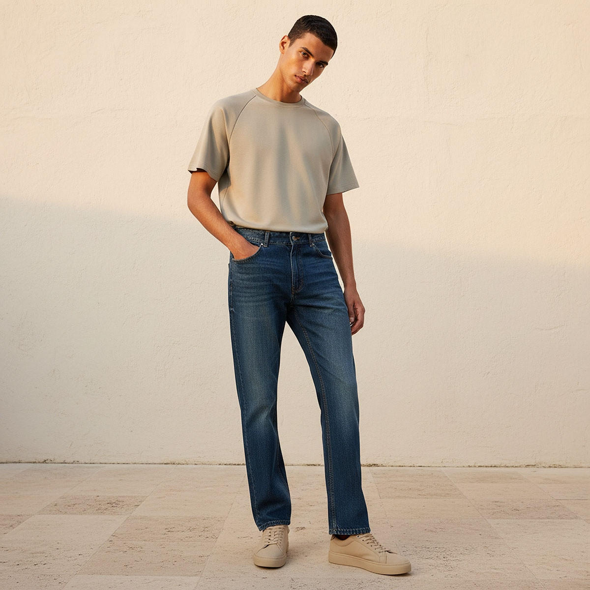 بنطلون جينز بقصة مستقيمة وخصر متوسط الارتفاع من سبلاش دينم-men-clothing-bottoms-jeans-image-3