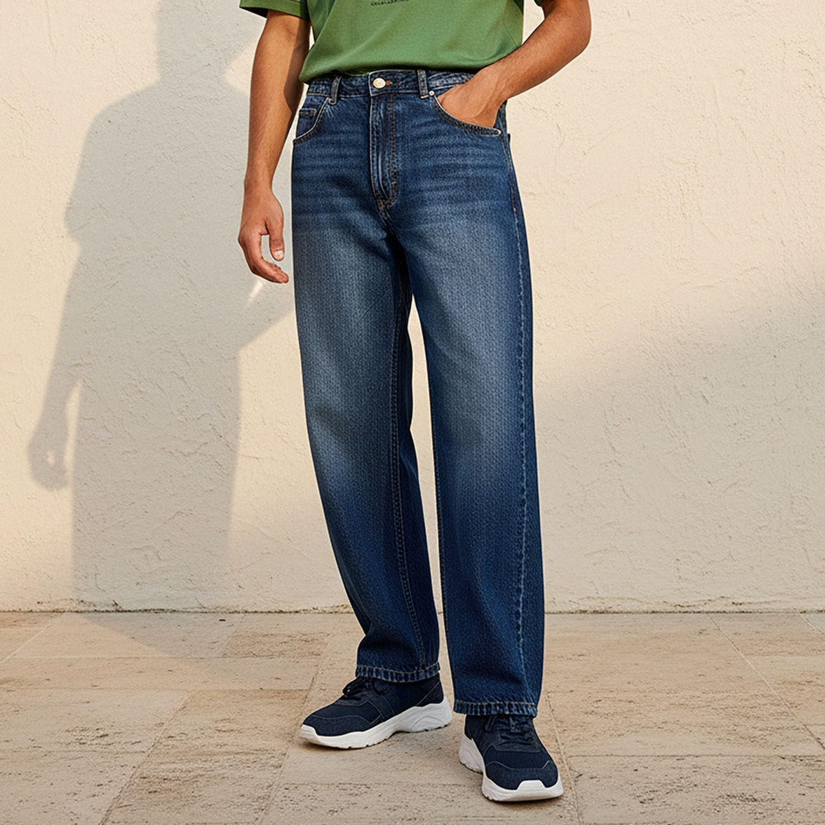 Splash Denim Baggy Fit Mid-Rise Jeans-men-clothing-jeans-image-1