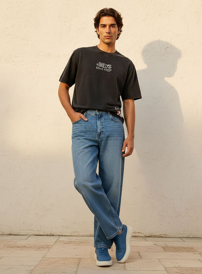Splash Denim Baggy Fit Mid-Rise Jeans-men-clothing-jeans-image-3