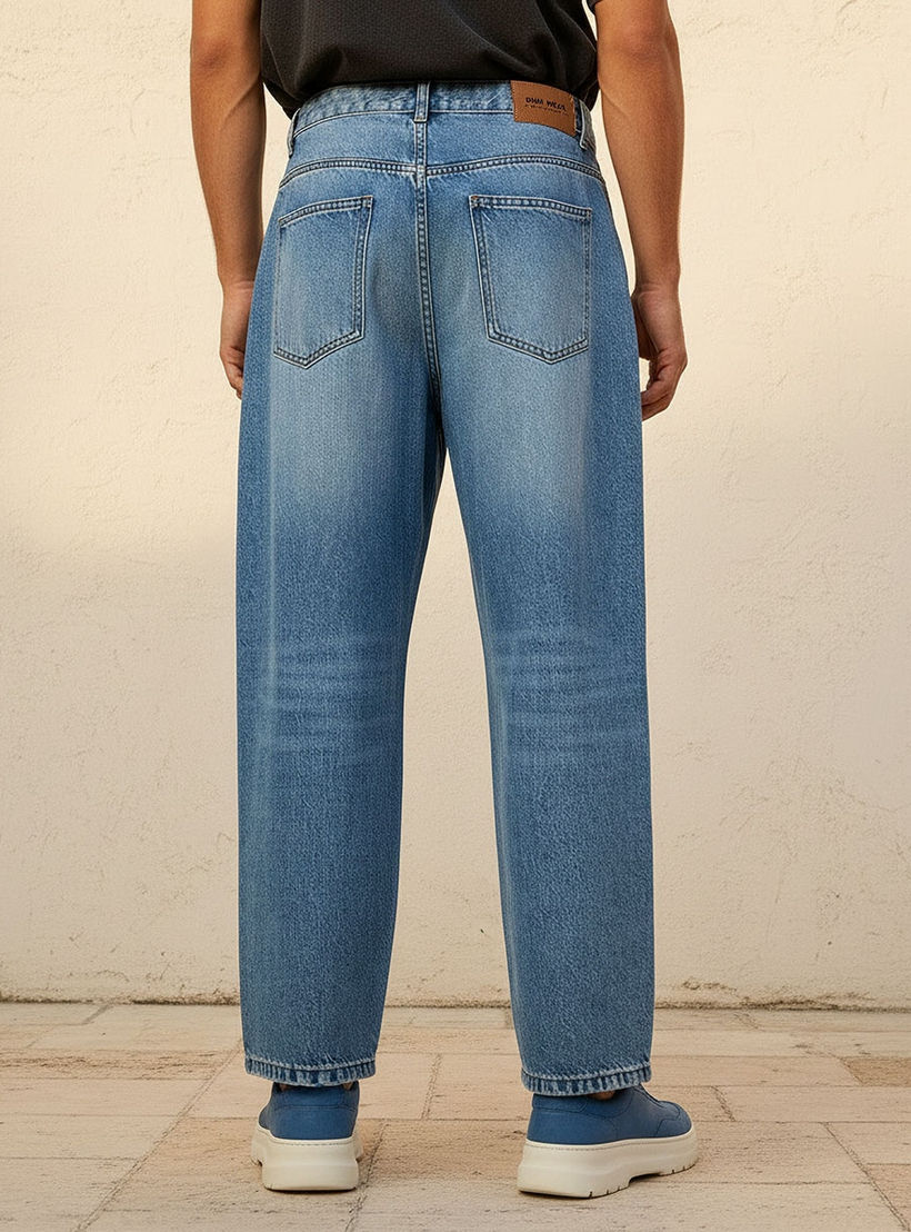 Splash Denim Baggy Fit Mid-Rise Jeans-men-clothing-jeans-image-4