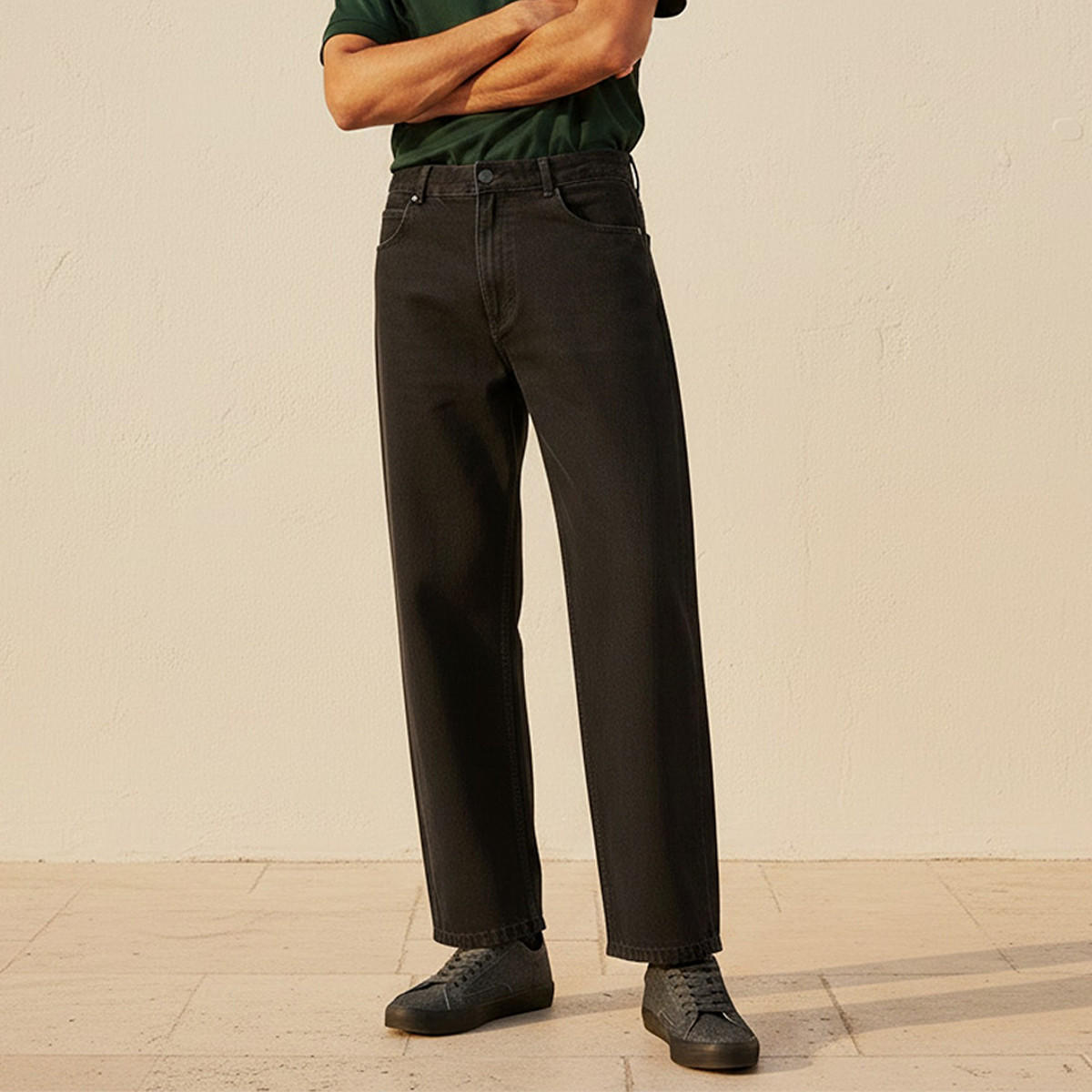 Splash Denim Baggy Fit Mid-Rise Jeans-men-clothing-bottoms-jeans-image-1