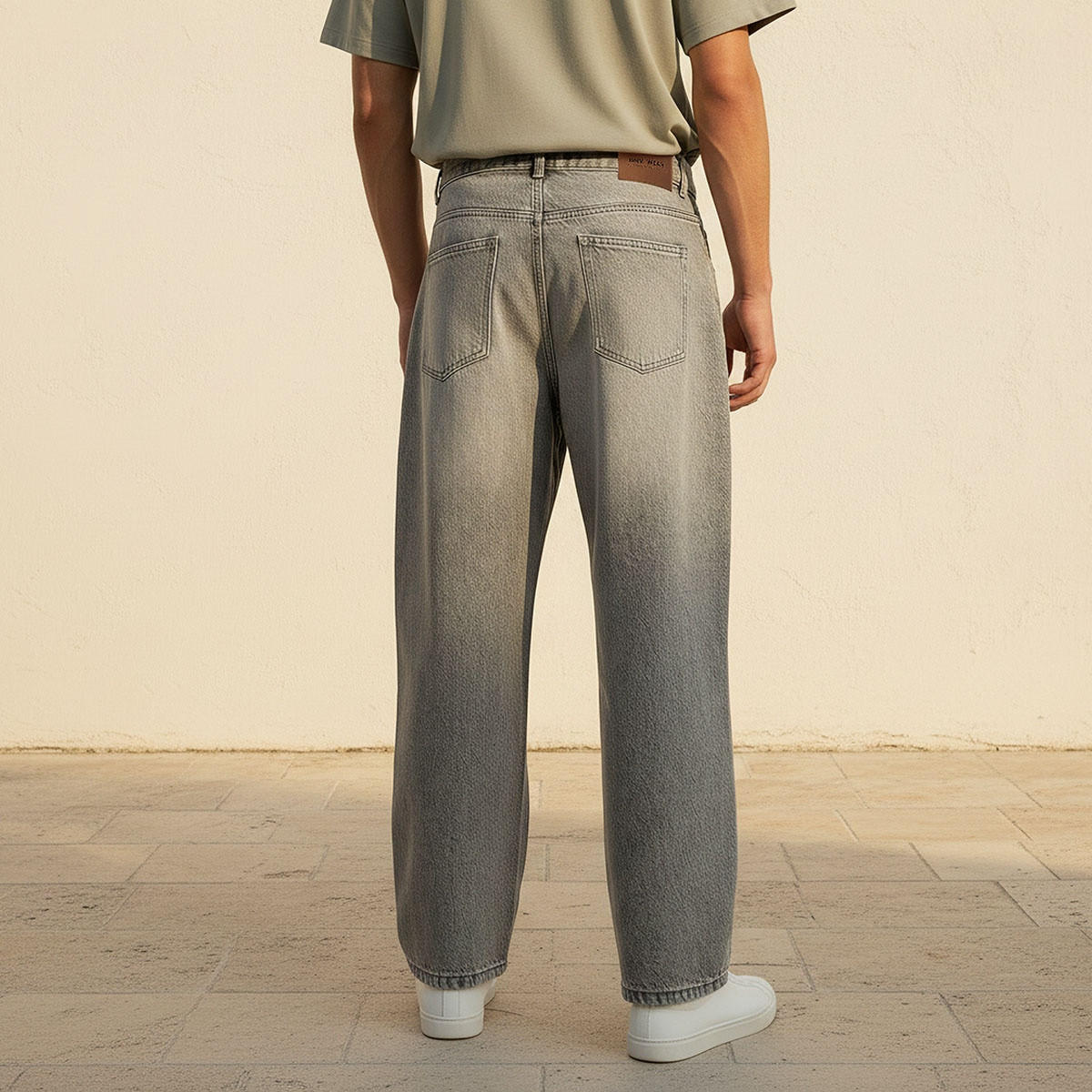 بنطلون جينز دينم بخصر متوسط الارتفاع وقصة باجي من سبلاش-men-clothing-bottoms-jeans-image-4