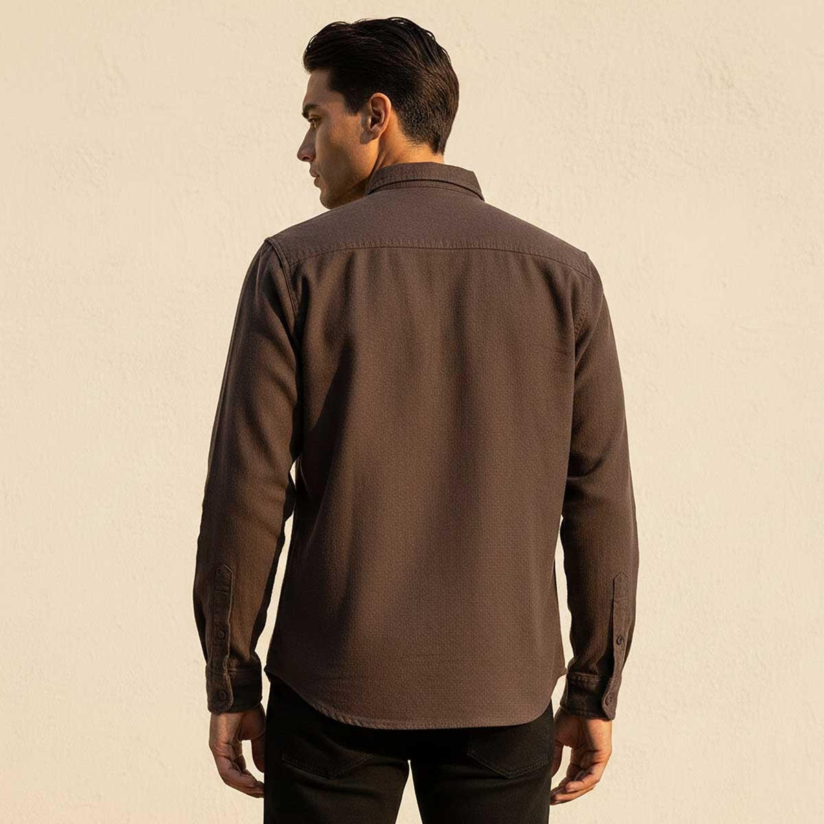 Splash Denim Button-Down Collar Long Sleeves Shirt-men-clothing-shirts-image-4