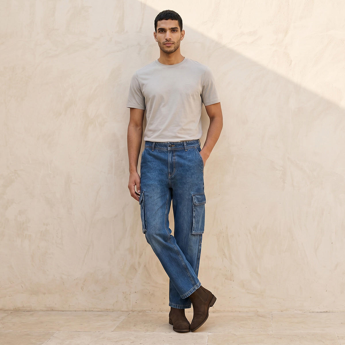Splash Denim Cotton Cargo Jeans-men-clothing-jeans-image-3