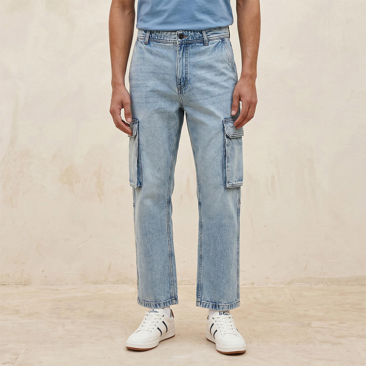 Splash Denim Cotton Cargo Jeans-men-clothing-jeans-image-1