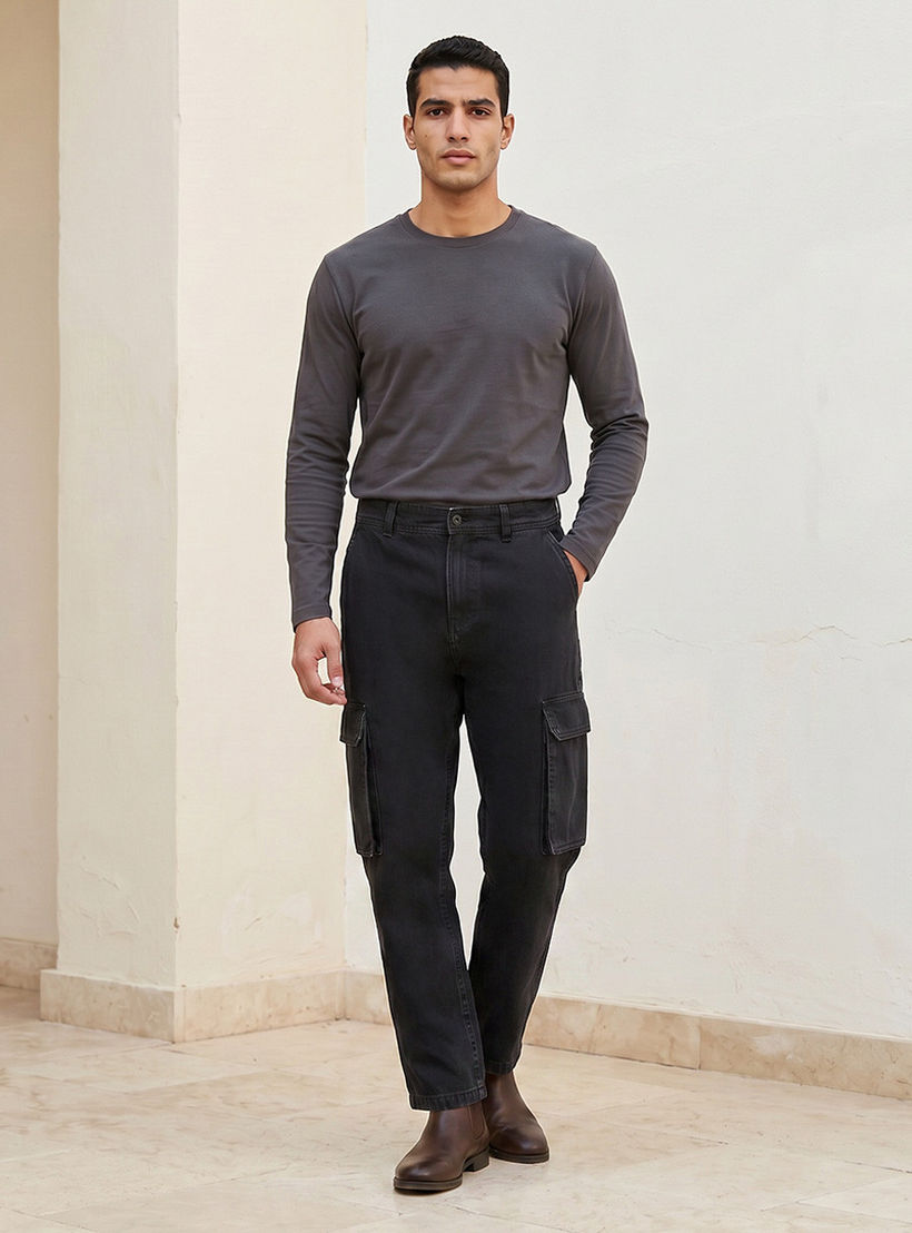 Splash Denim Cotton Cargo Jeans-men-clothing-jeans-image-3
