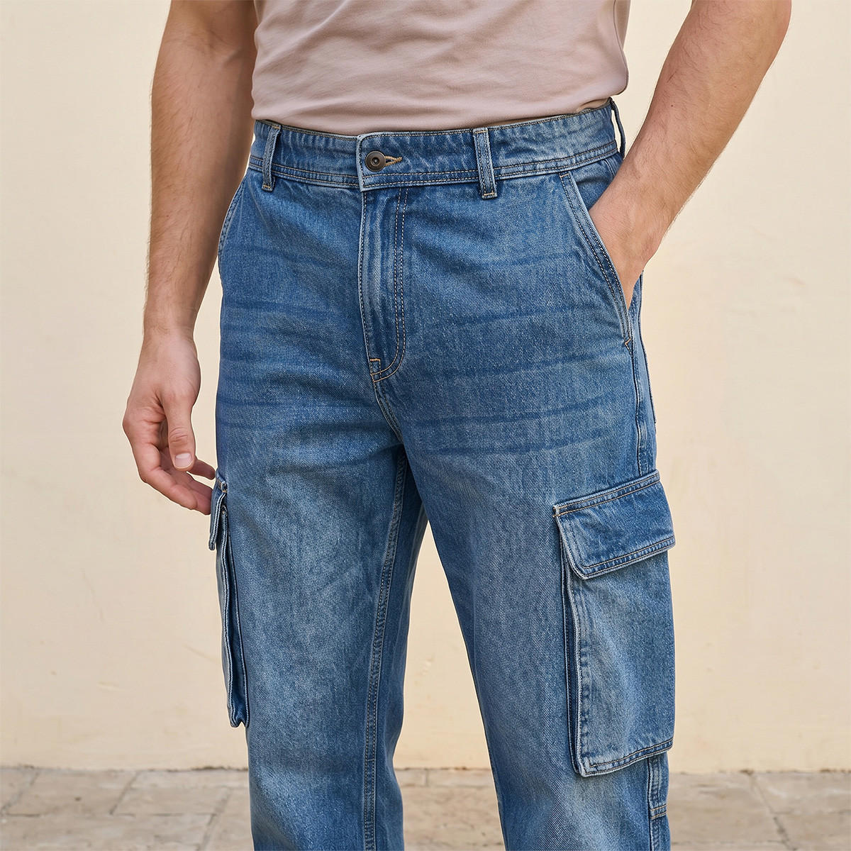 Splash Denim Cotton Cargo Jeans-men-clothing-jeans-image-5
